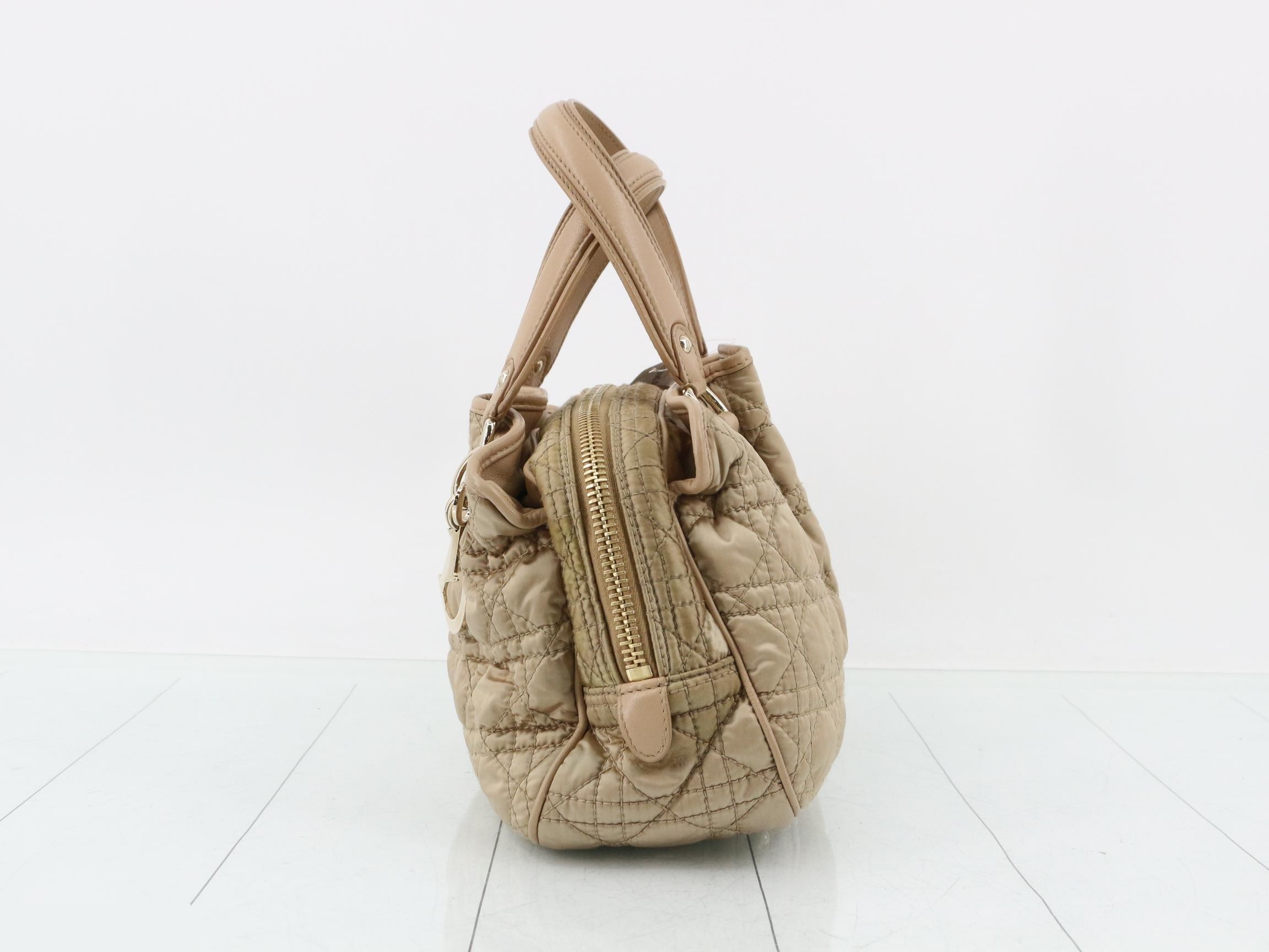 Nylon x leather quilted tote bag — view 3