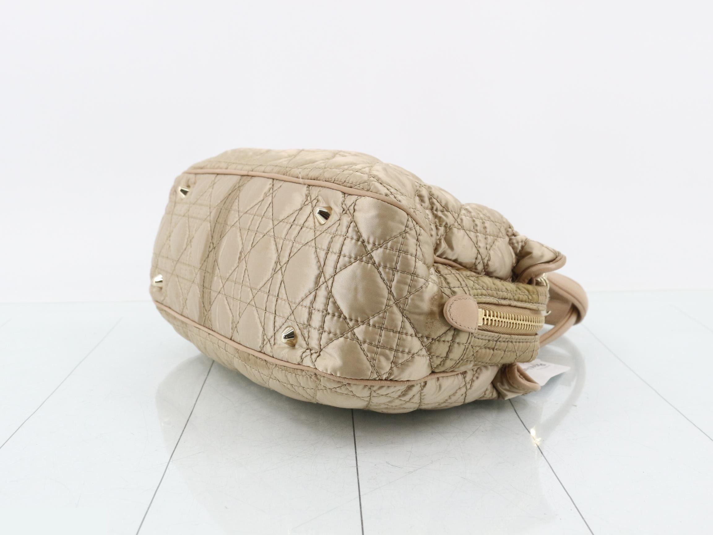 Nylon x leather quilted tote bag — view 6