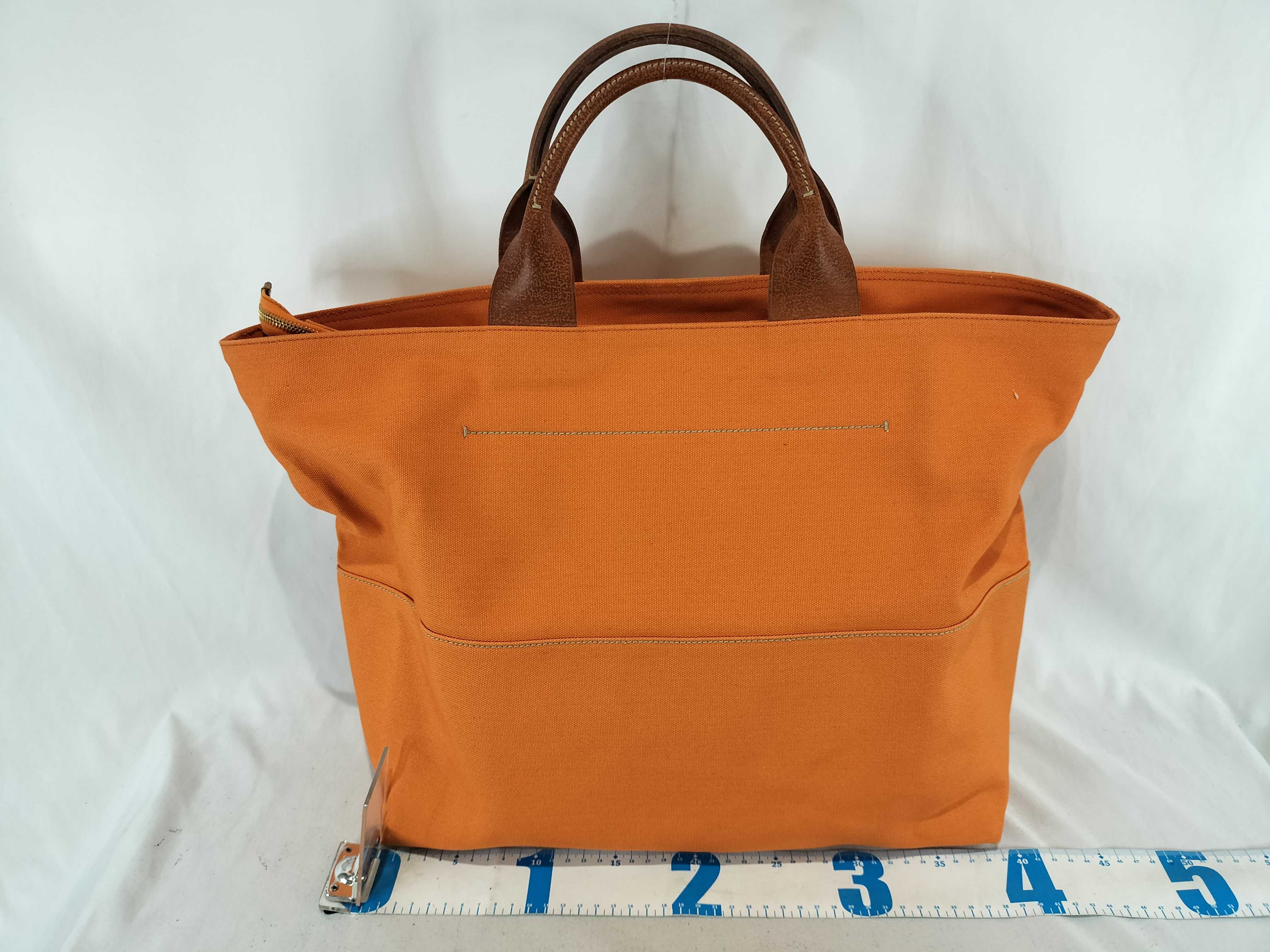 handbag, canvas, orange. — view 2