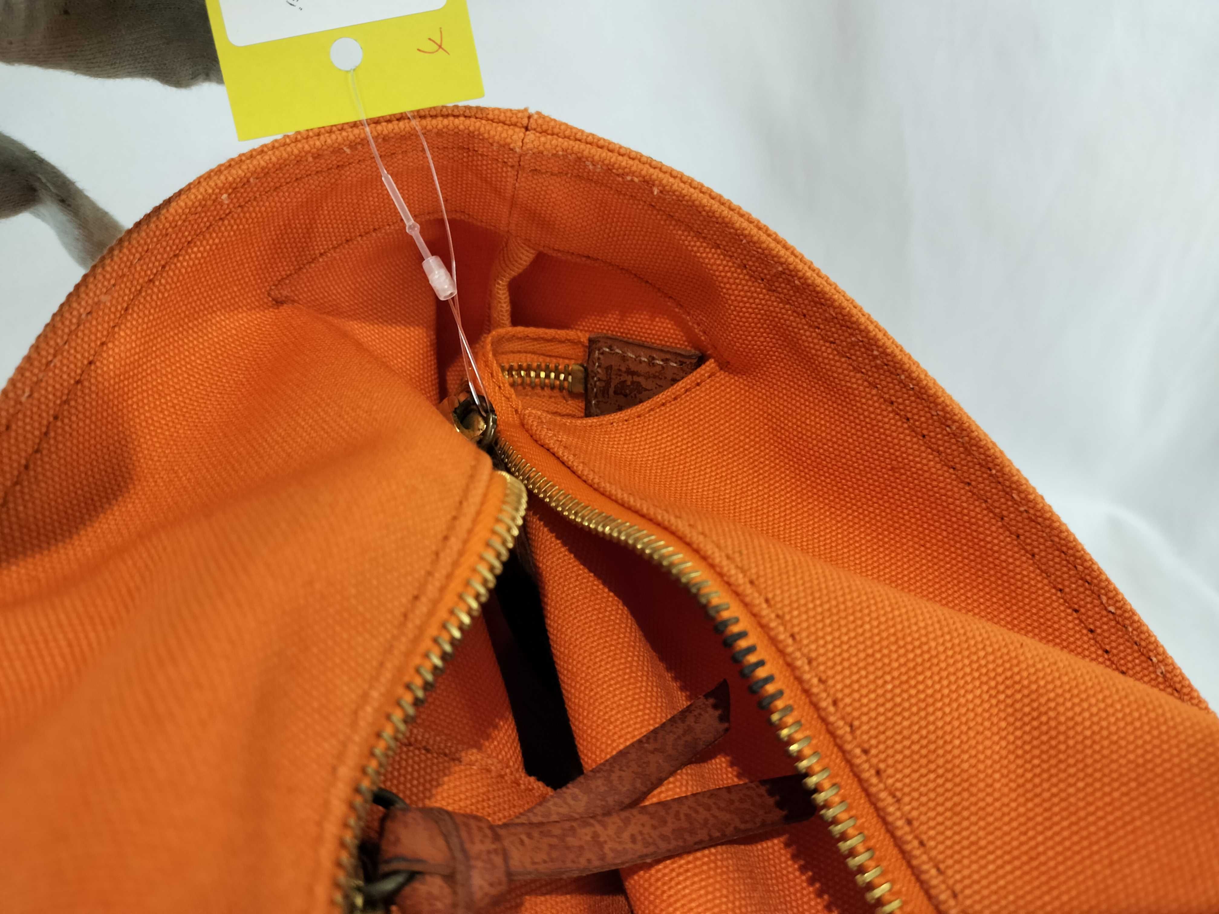 handbag, canvas, orange. — view 12