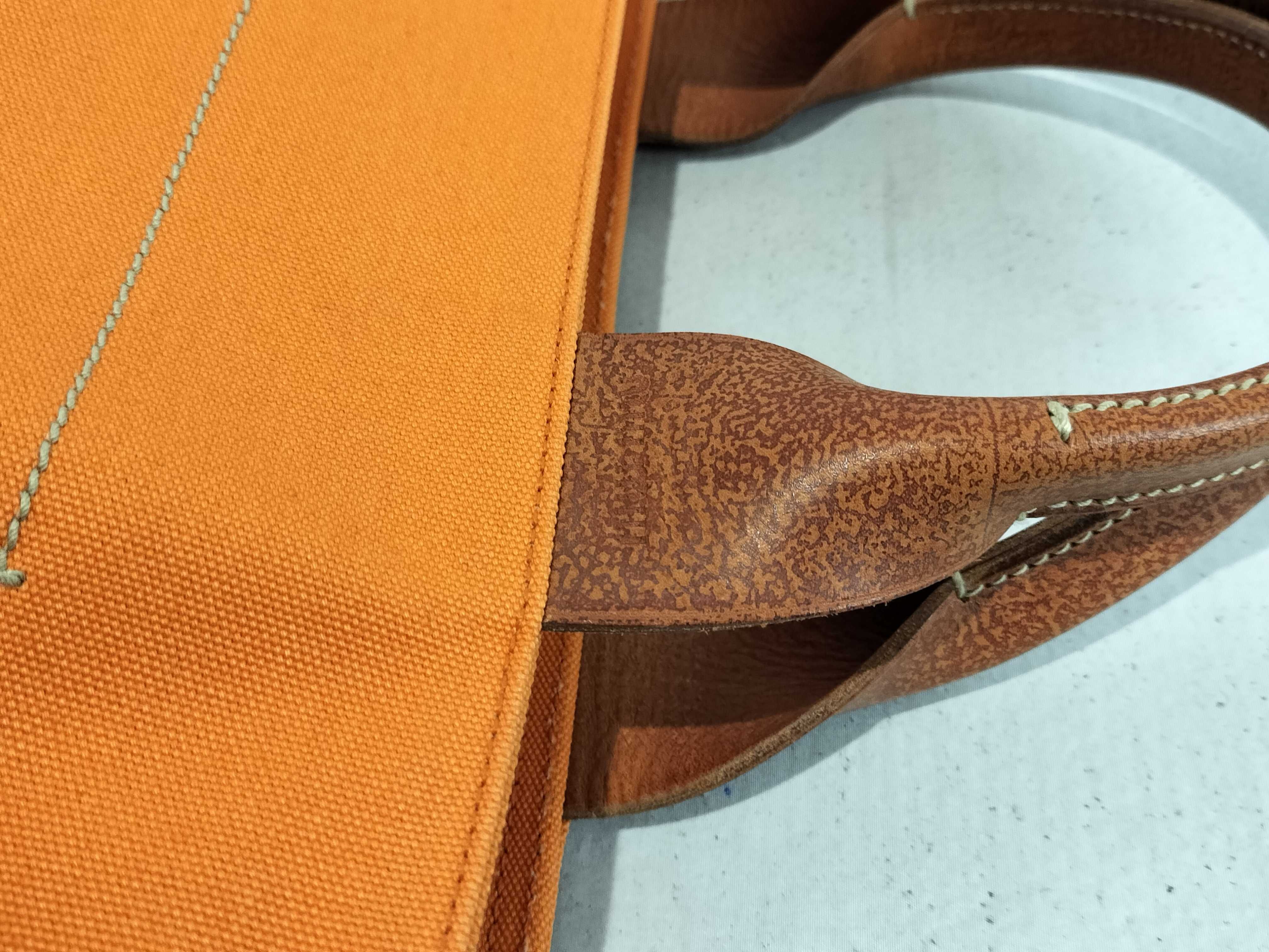handbag, canvas, orange. — view 5
