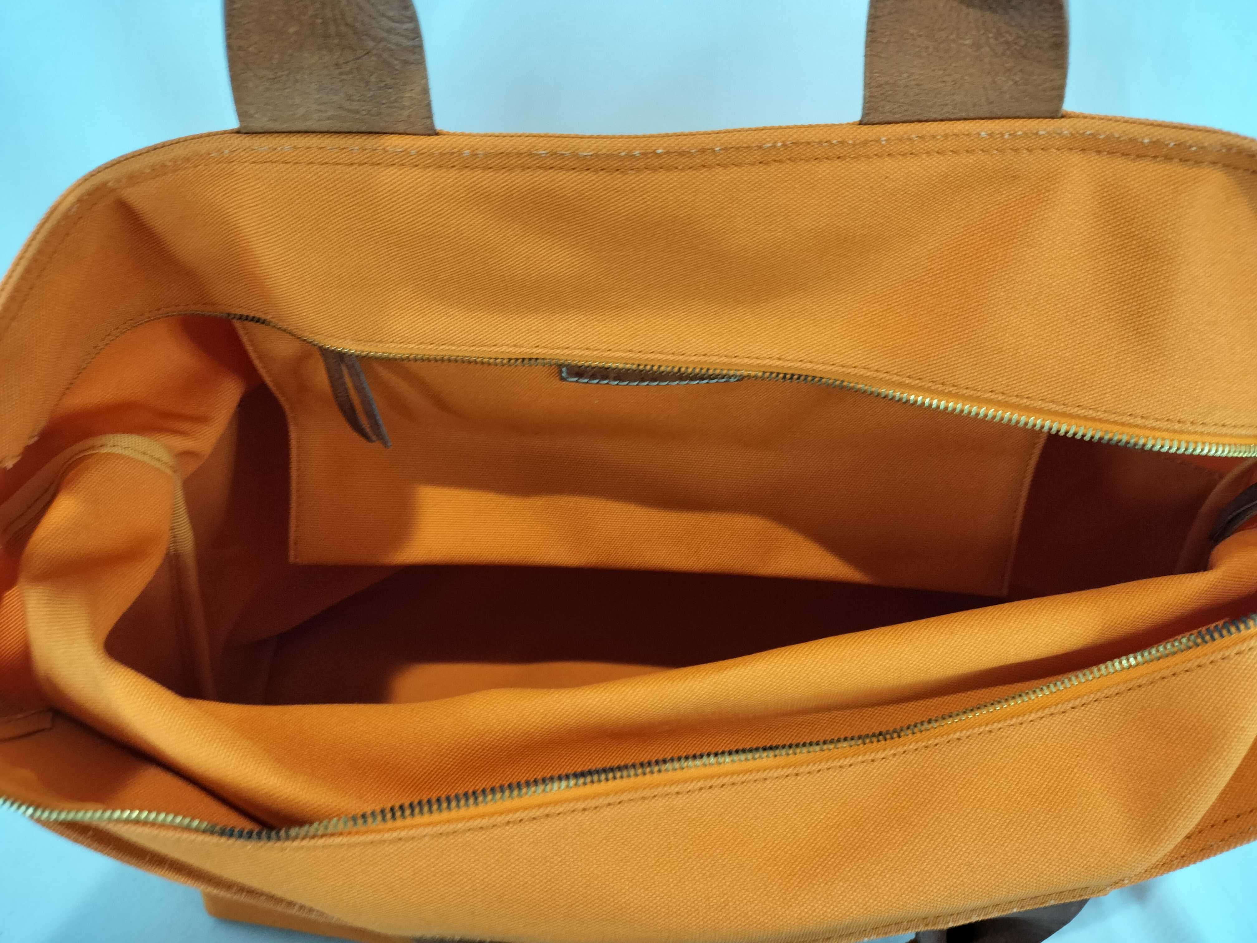 handbag, canvas, orange. — view 9