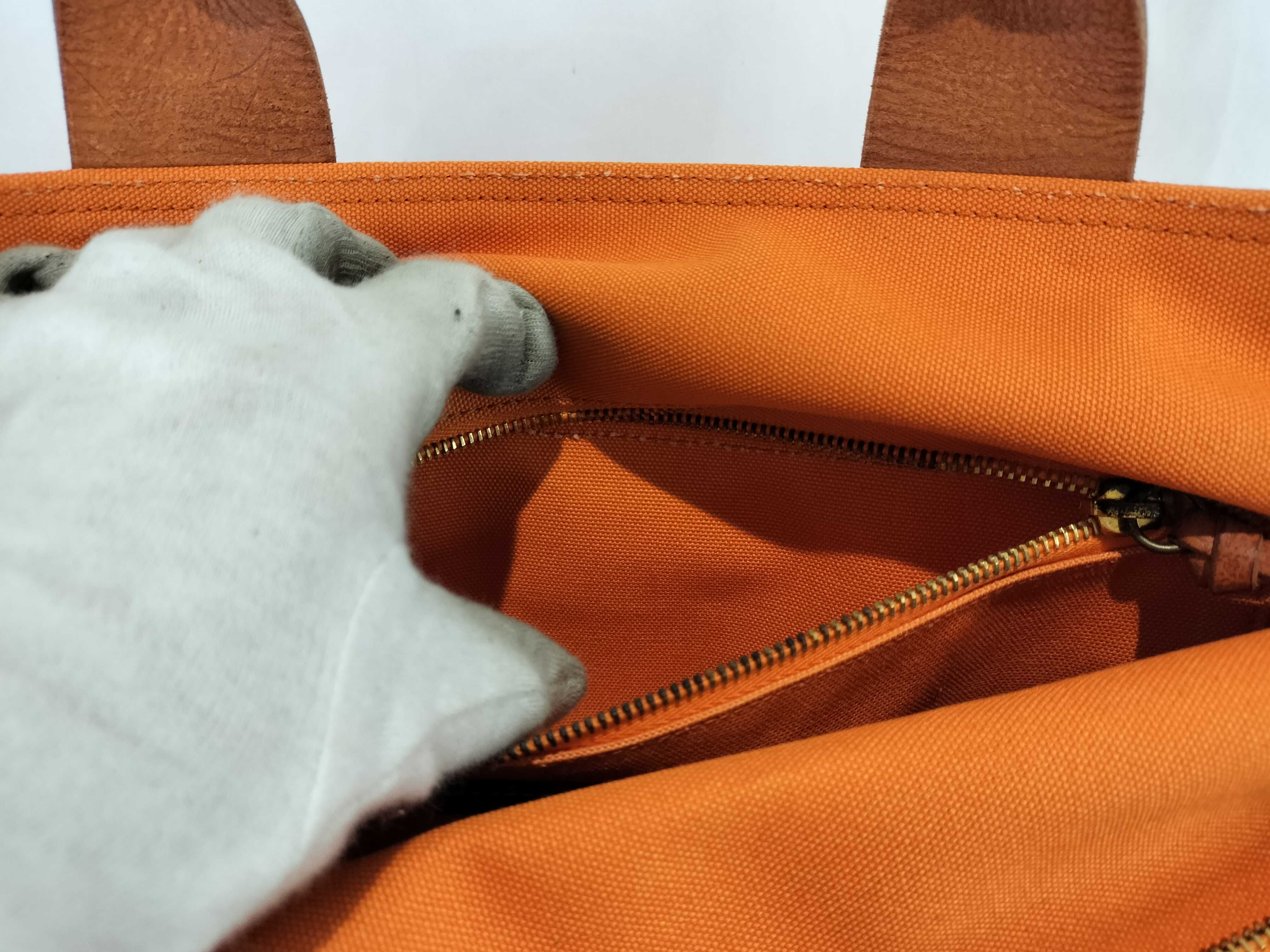 handbag, canvas, orange. — view 10