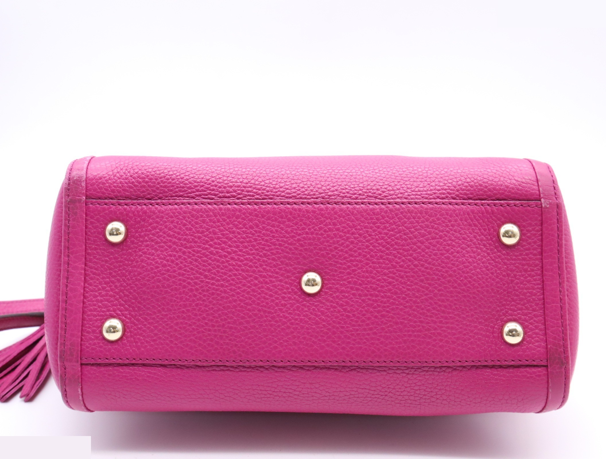 Soho 2-Way Shoulder Bag, Interlocking G, Fringe, Magenta — view 4