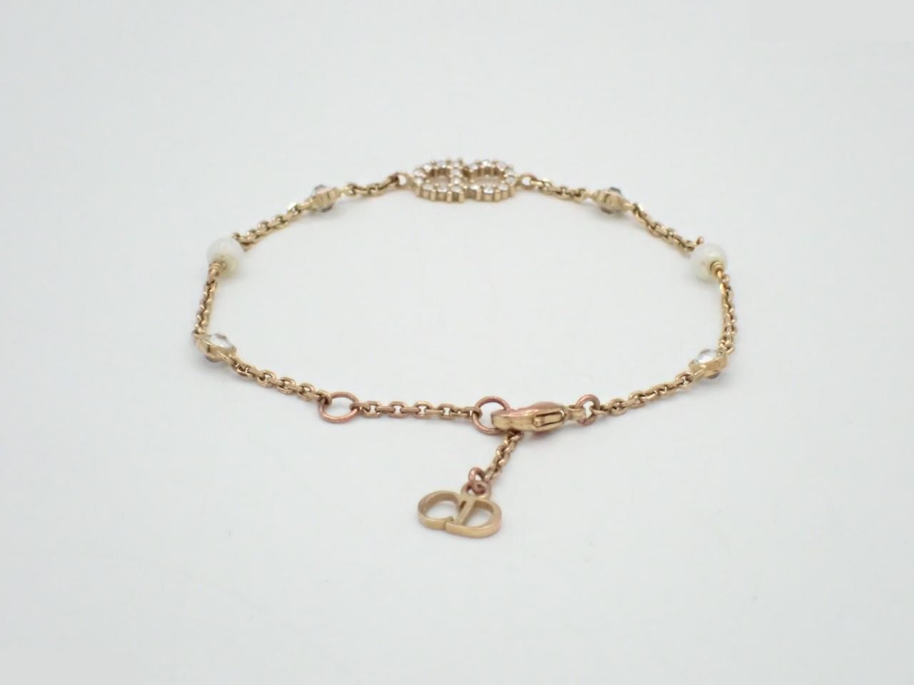rhinestone bracelet, gold, wrist circumference approximately 18cm — view 2