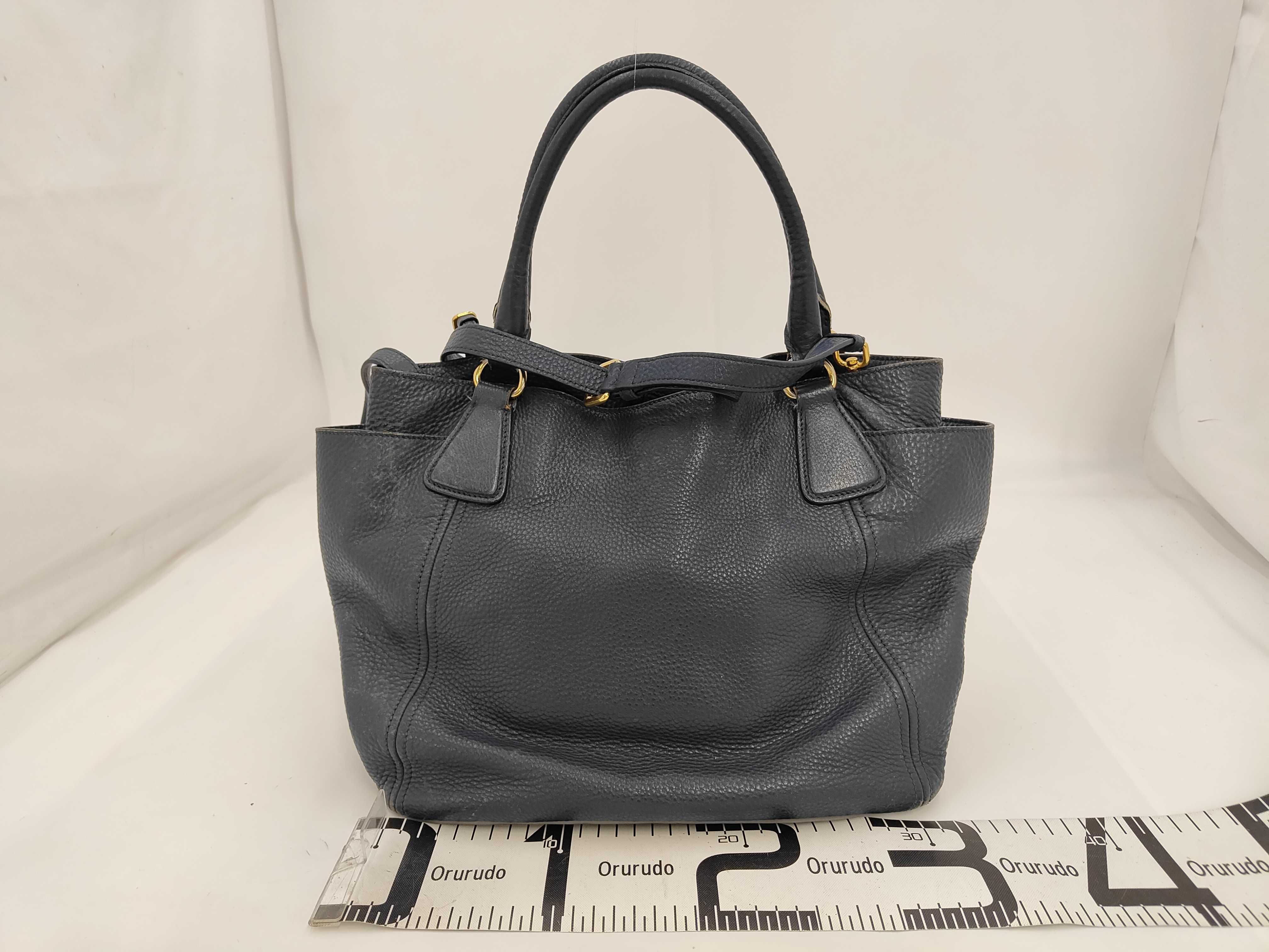 BAG LEATHER 2WAY SHOULDER NAVY BN2435 Handbag — view 2