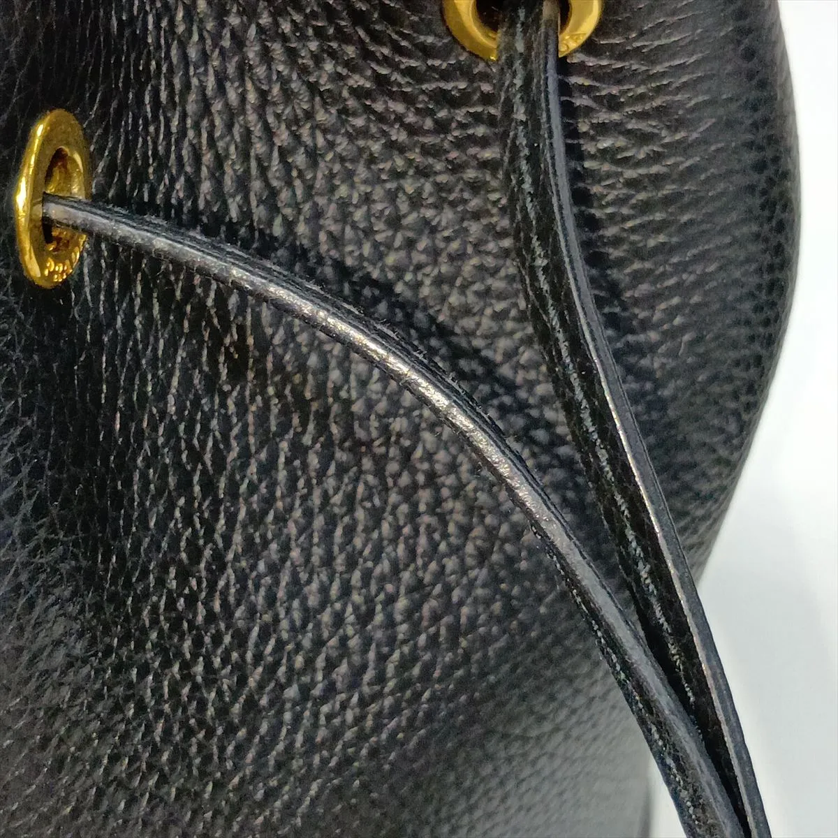 Vitello Phoenix Leather 2-Way Shoulder Bag, Black, 1BE072 — view 13