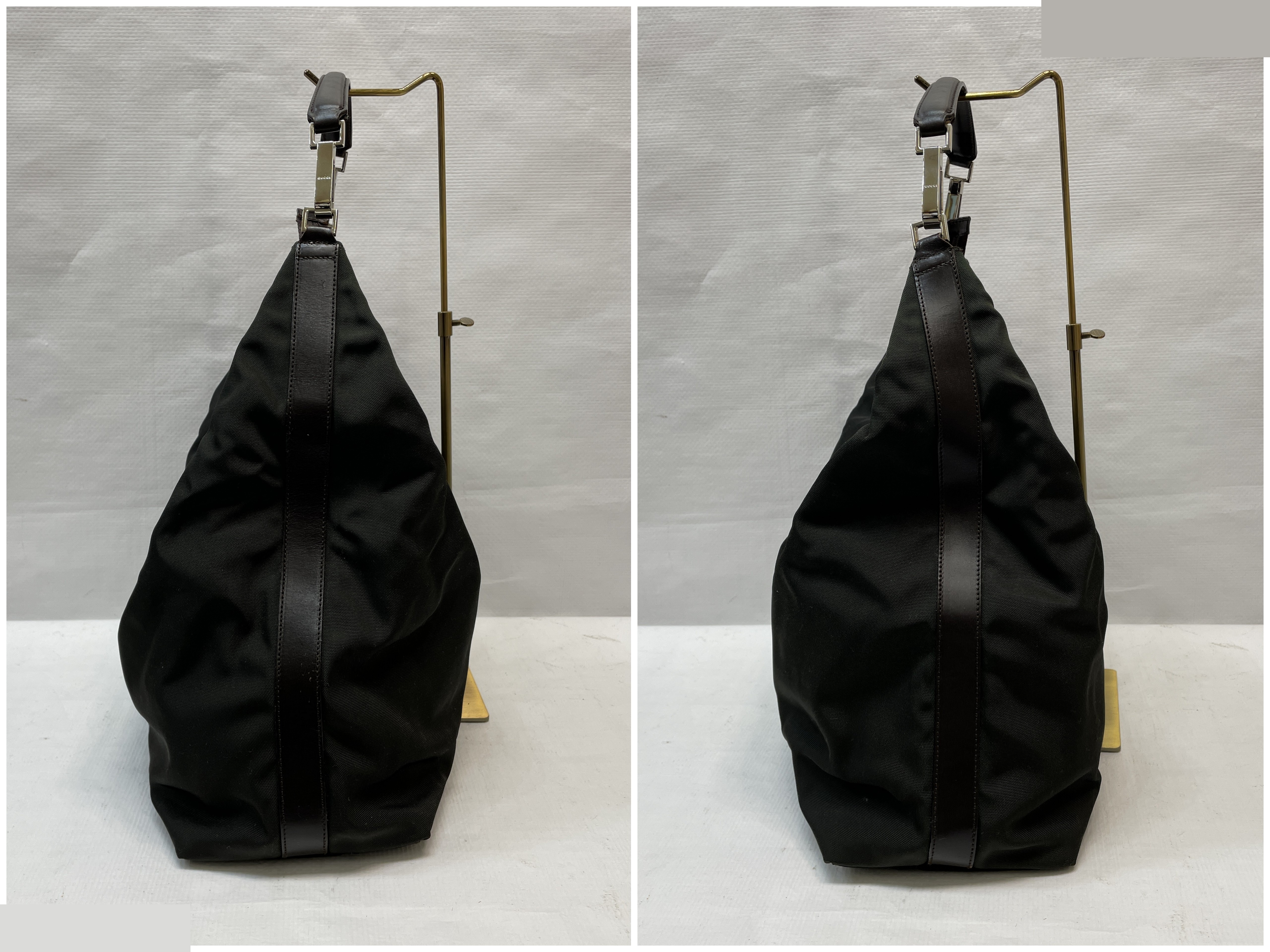 Vintage Gucci nylon semi-shoulder bag, black — view 3