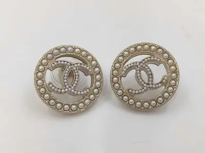 Earrings with GP Hardware and Faux Pearls (A17A)