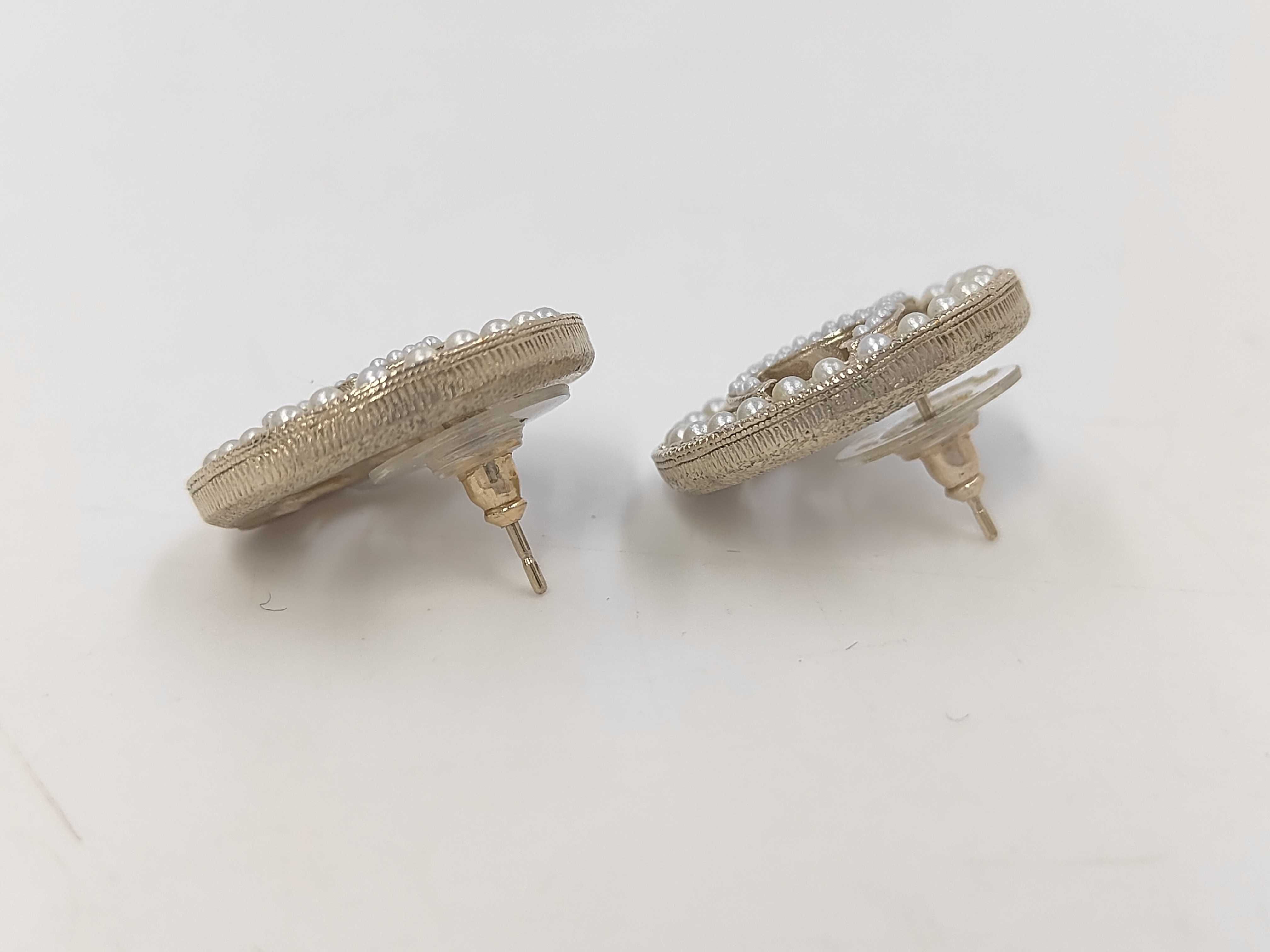 Earrings with GP Hardware and Faux Pearls (A17A) — view 6