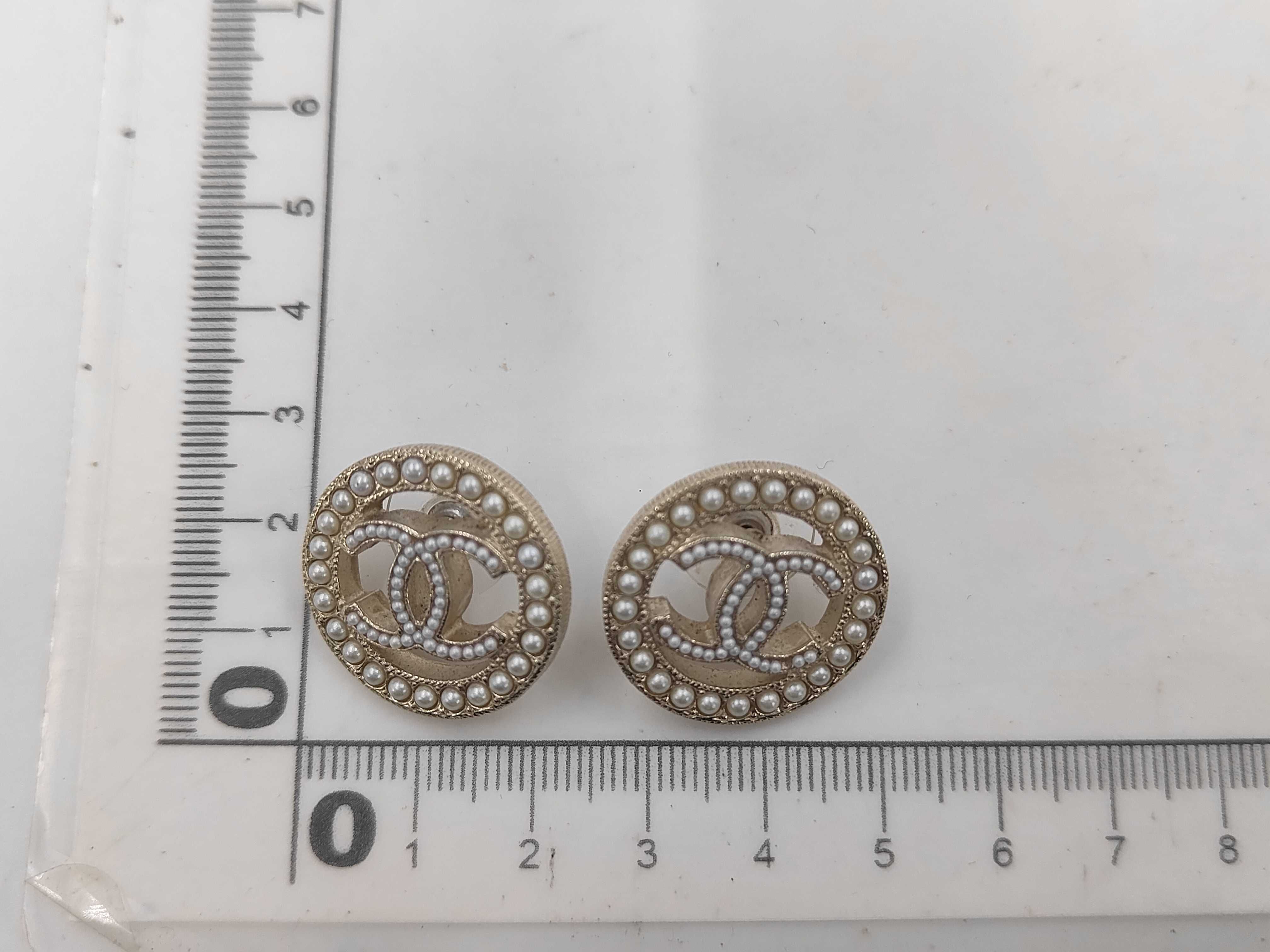 Earrings with GP Hardware and Faux Pearls (A17A) — view 7