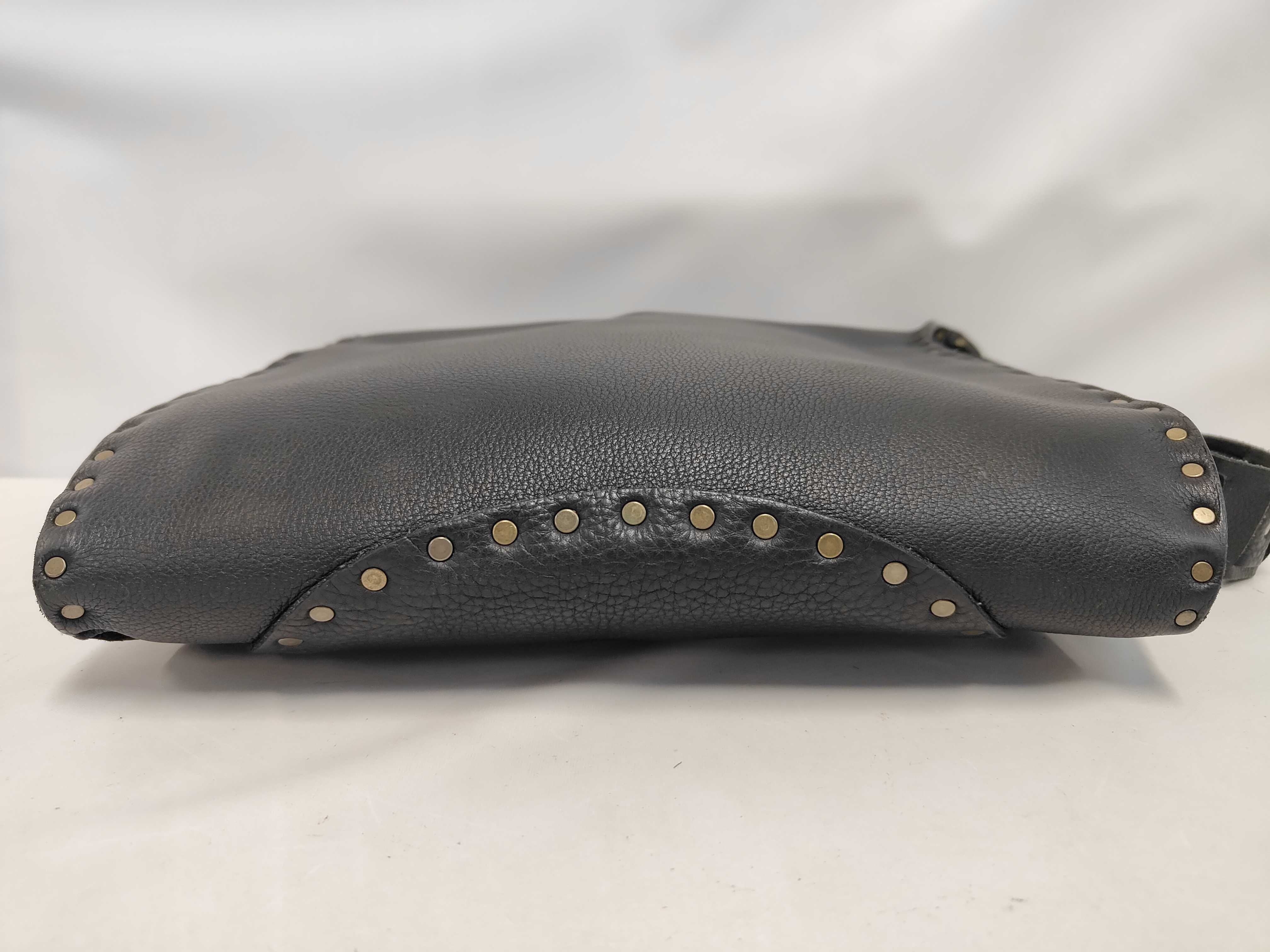 Studded Shoulder Bag, Black — view 3