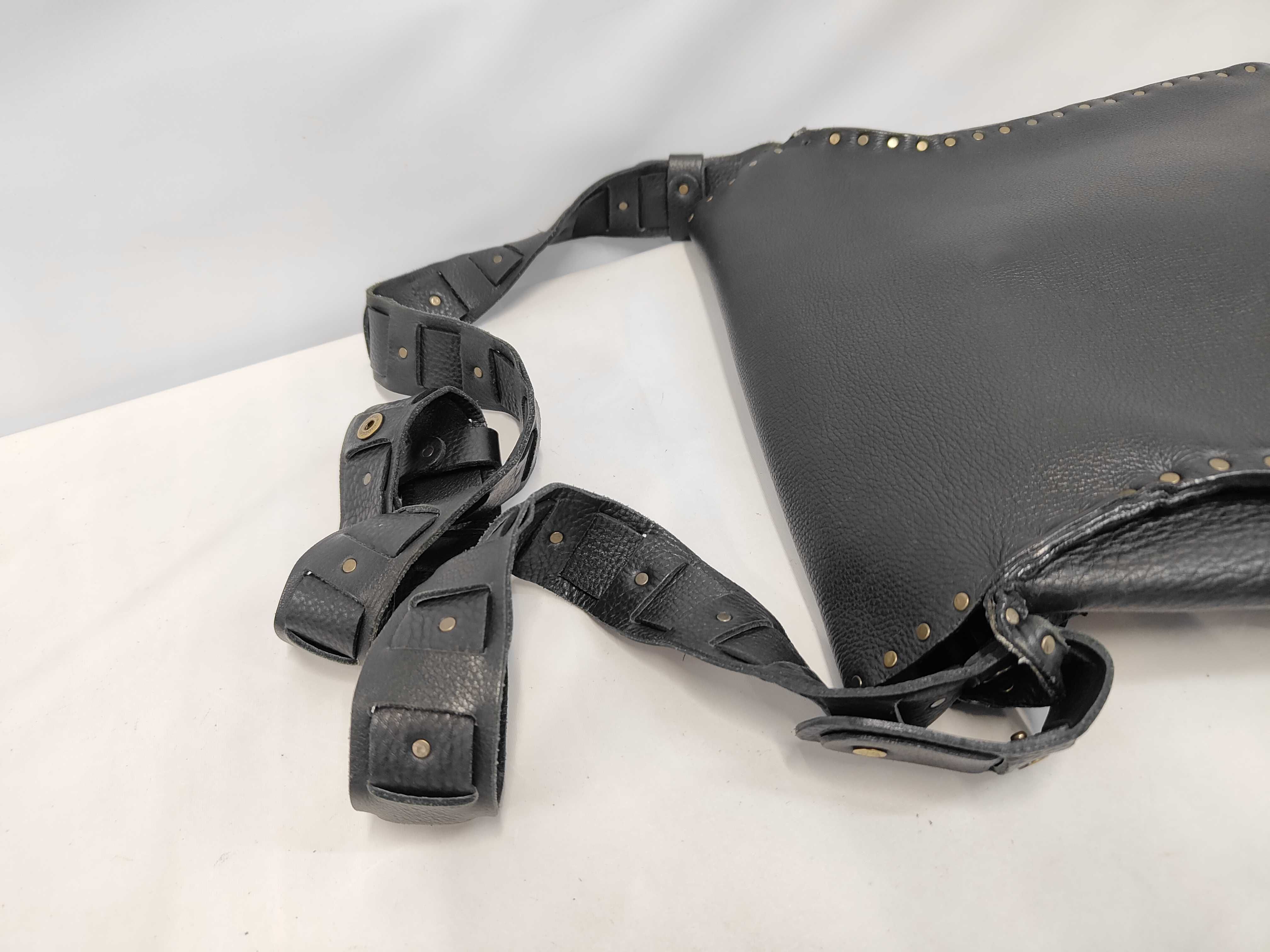 Studded Shoulder Bag, Black — view 5