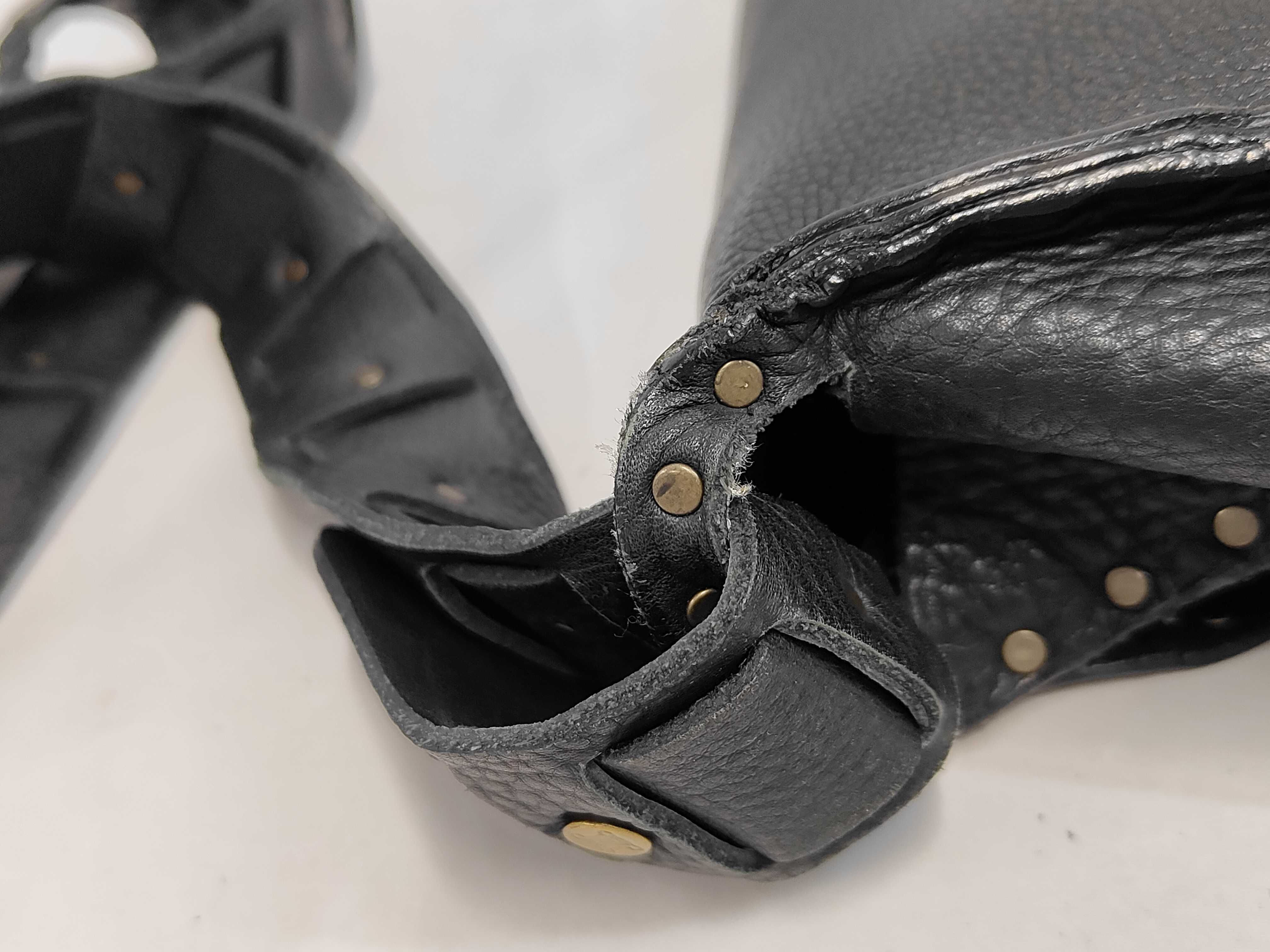 Studded Shoulder Bag, Black — view 7