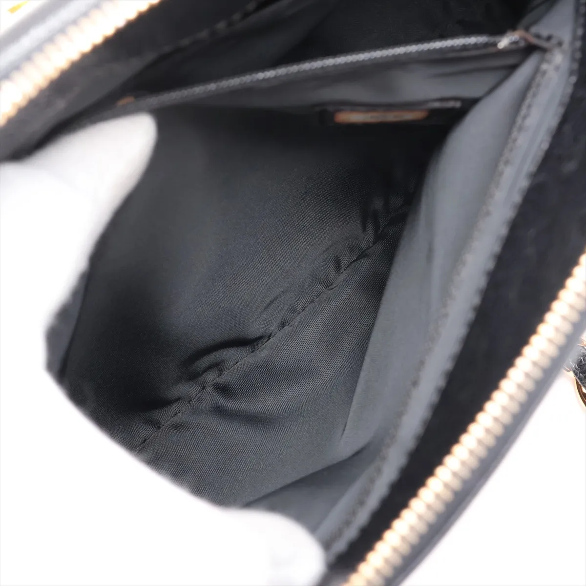 Coco Mark Caviar Skin Chain Shoulder Bag, Black with Gold Hardware, 5075827, Series 5 — view 8
