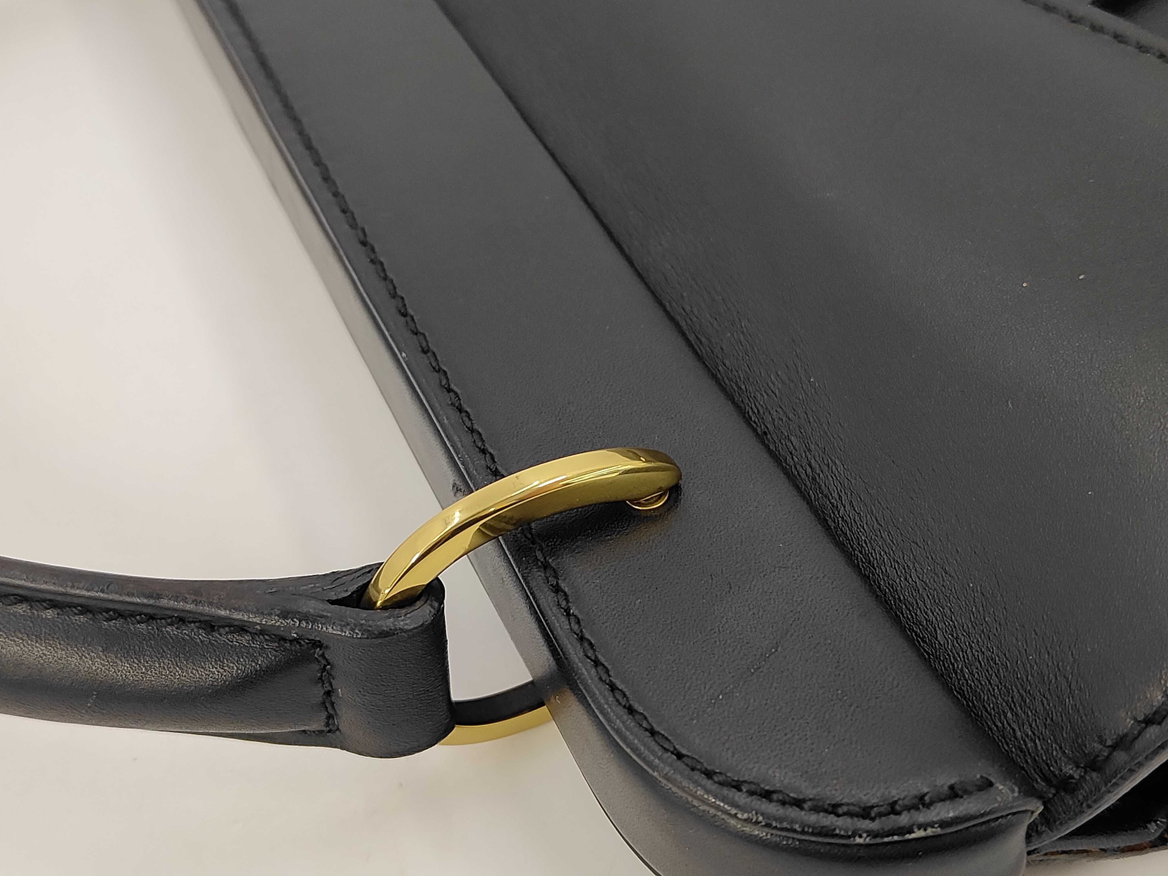 Leather Handbag, Black — view 5
