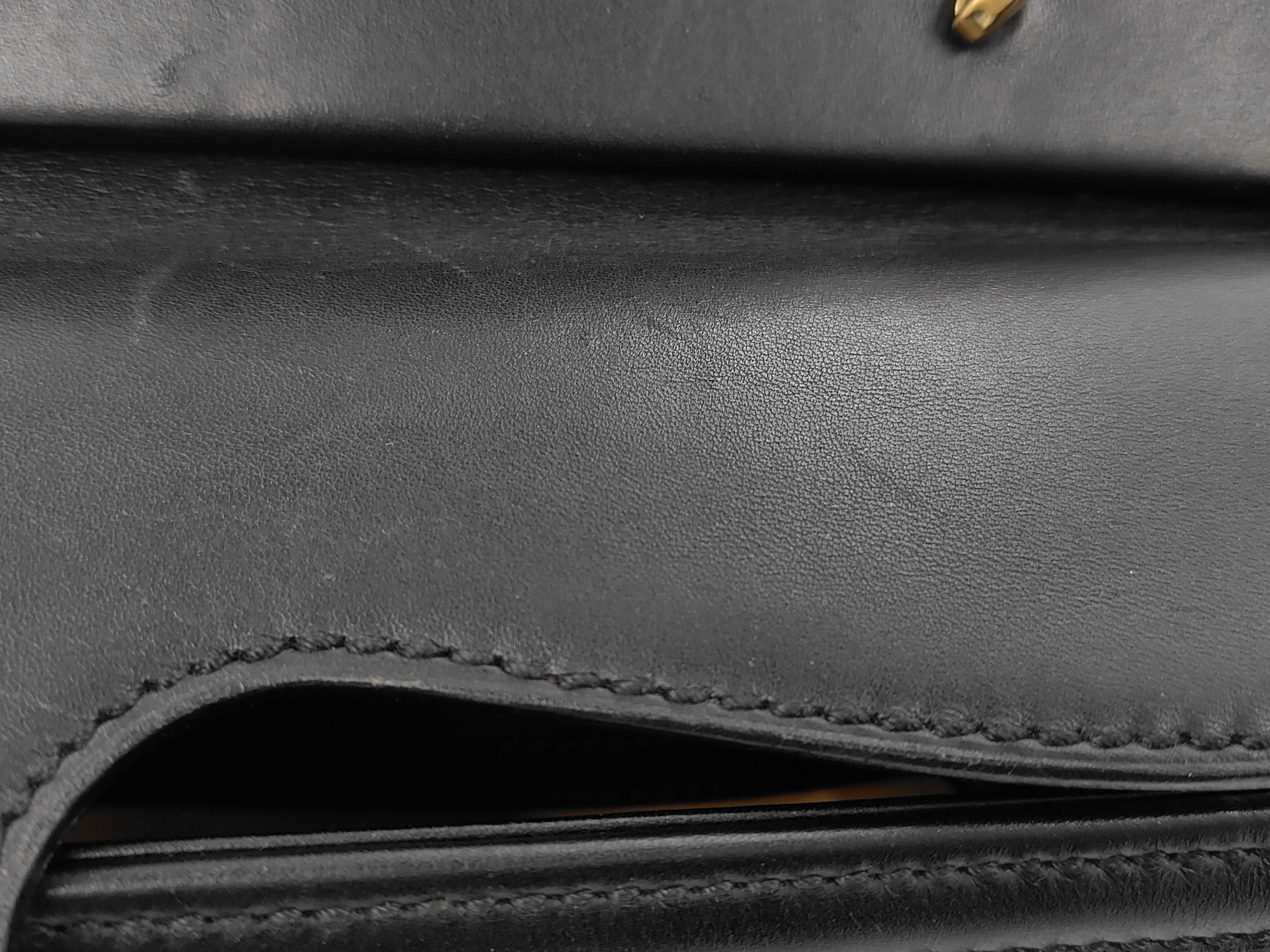 Leather Handbag, Black — view 10