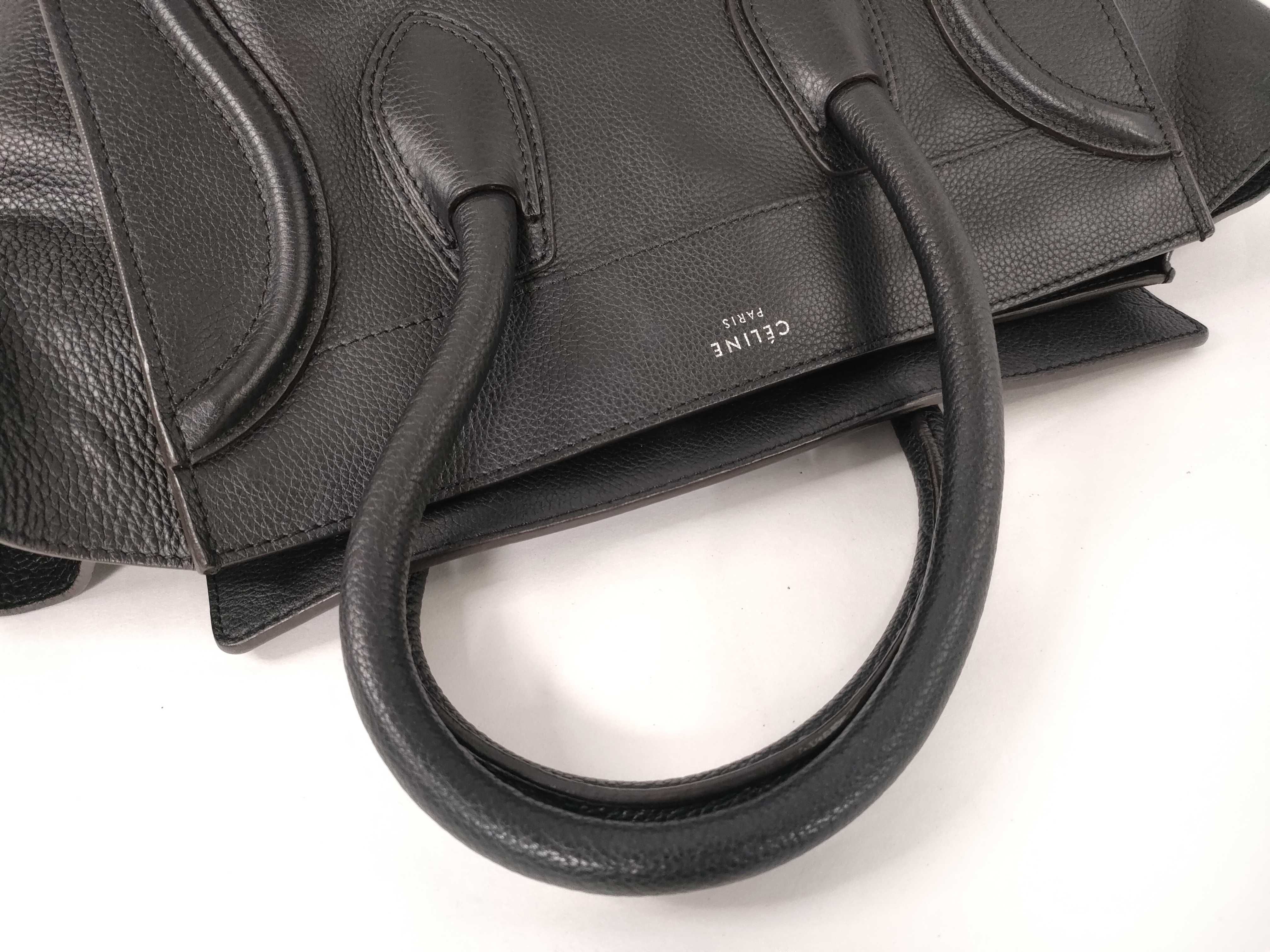 Luggage Mini Shopper Handbag, Black — view 3
