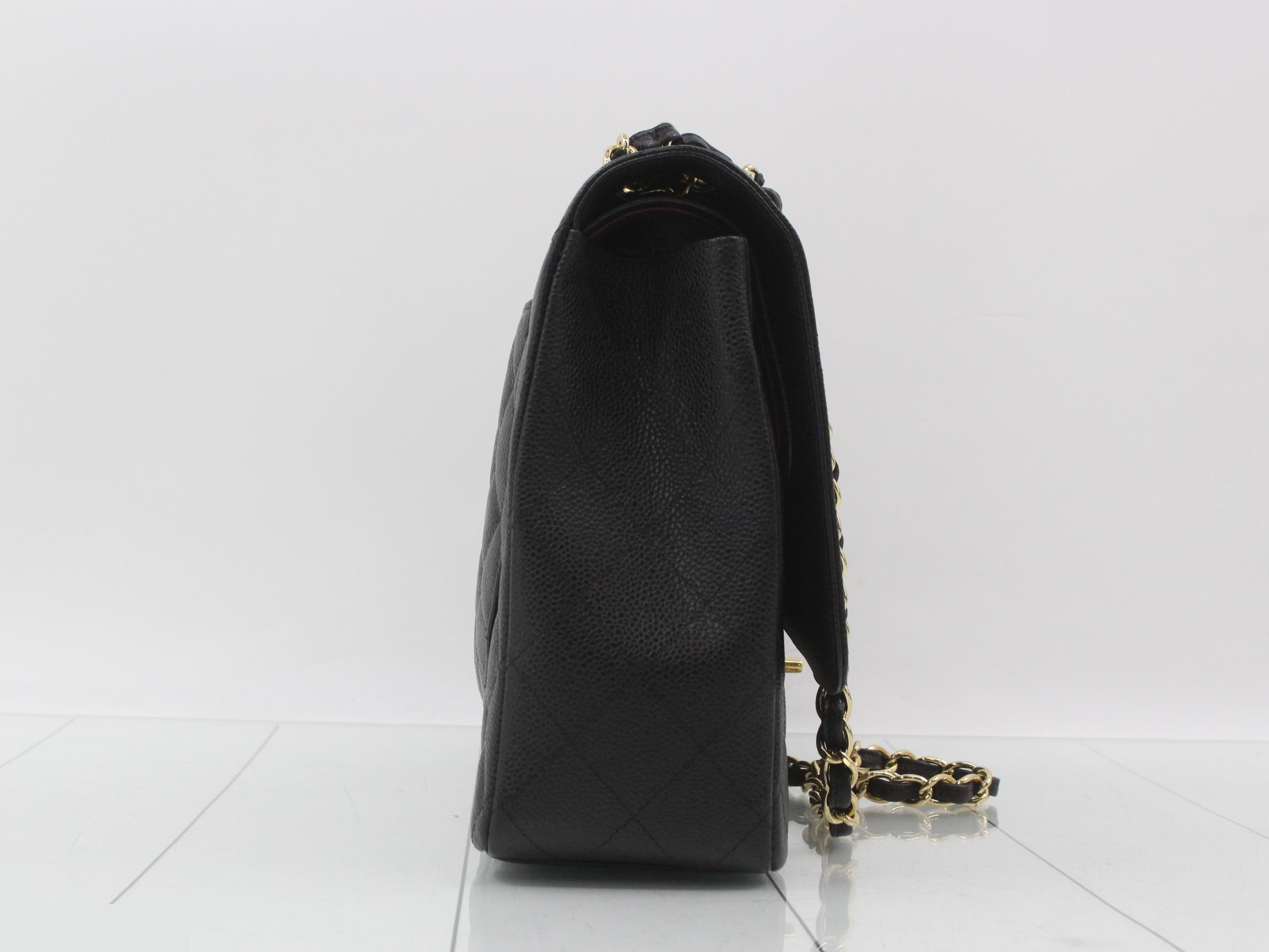 Large Matelassé 34, Caviar Skin, Double Flap, Double Chain Shoulder Bag — view 4
