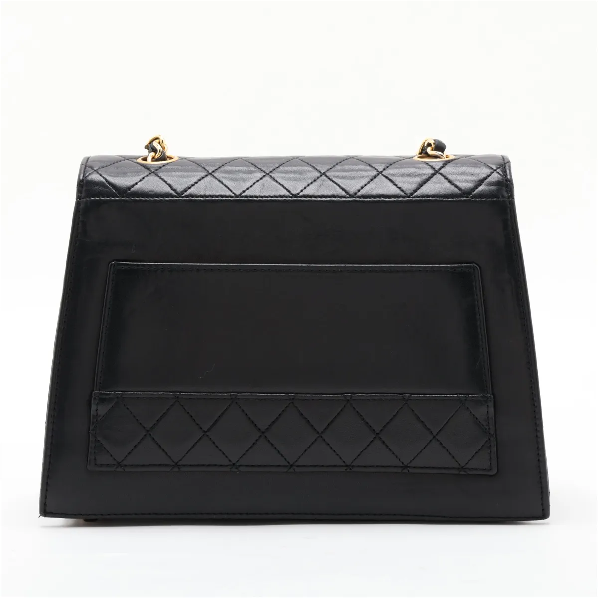 Matelassé Lambskin Single Flap Single Chain Bag, Black with Gold Hardware, Item No. 1604754 (Serial Number 1) — view 2
