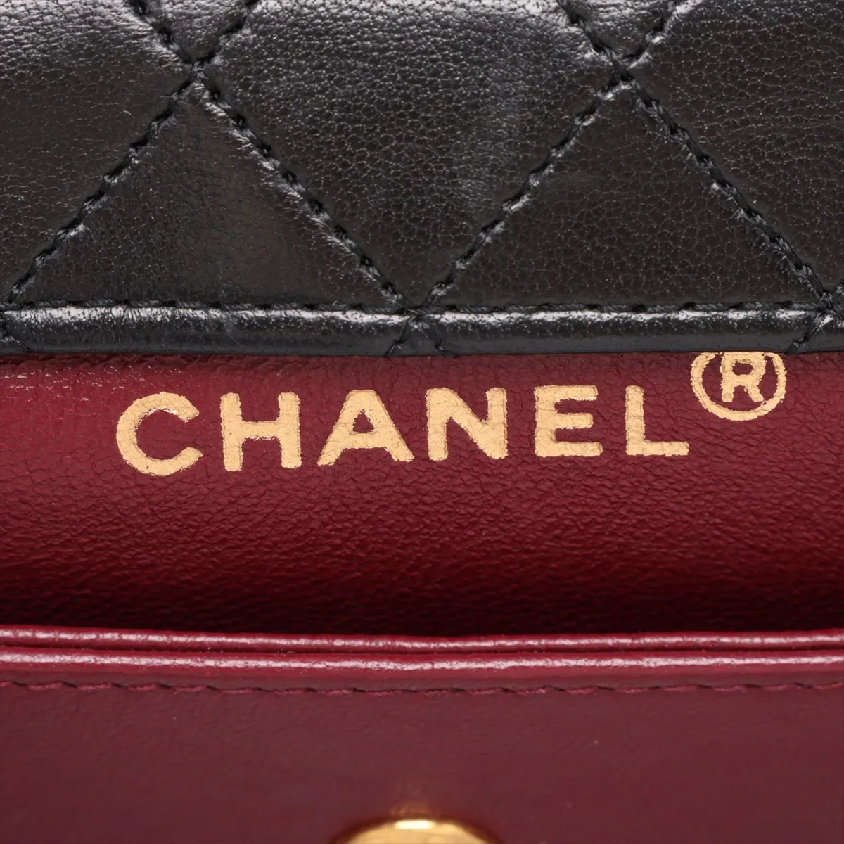 Matelassé Lambskin Single Flap Single Chain Bag, Black with Gold Hardware, Item No. 1604754 (Serial Number 1) — view 9