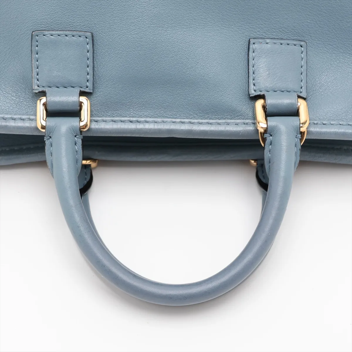 Amazona 23 Leather 2-Way Handbag, Blue — view 5