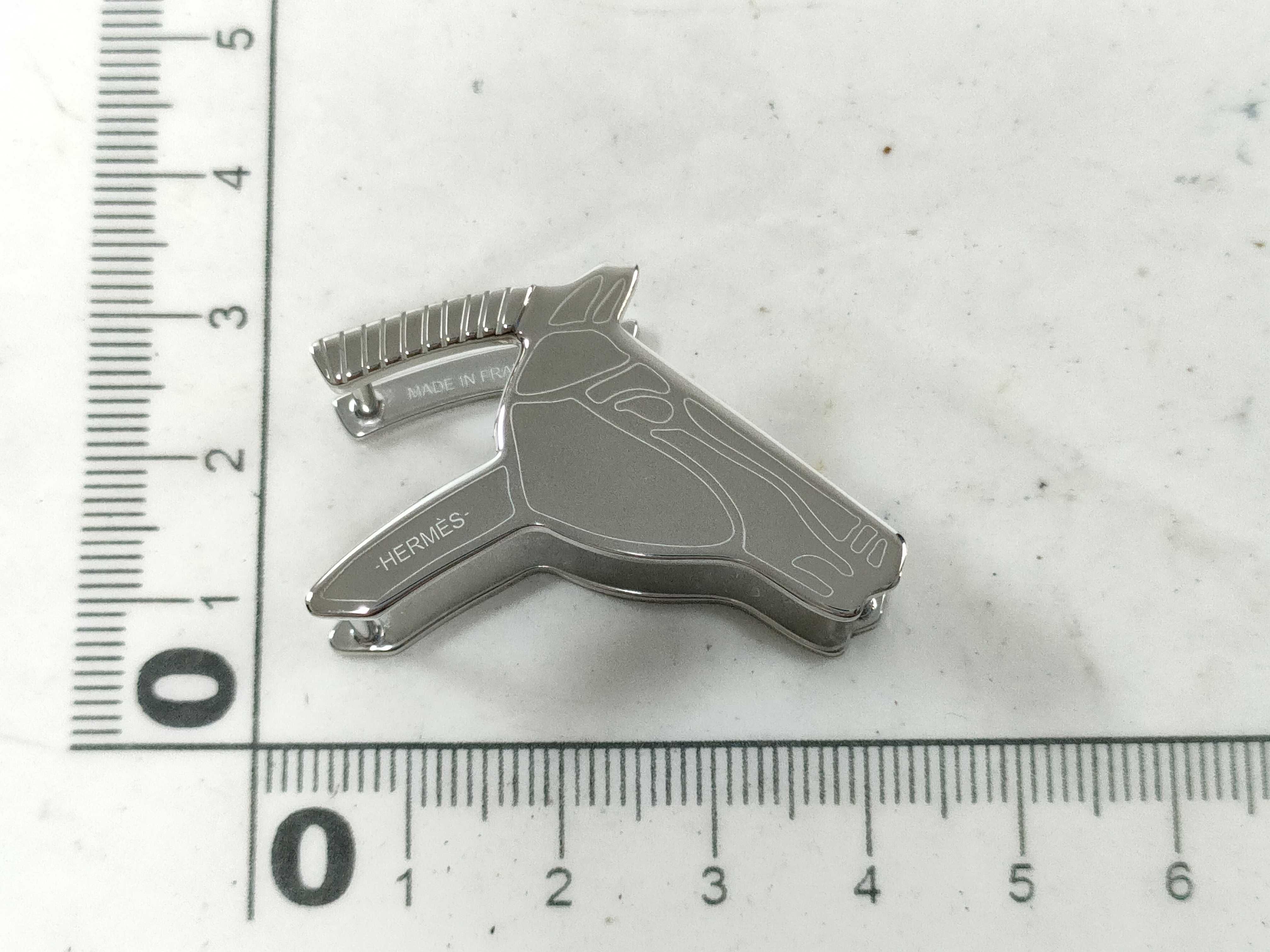Scarf Ring, Tête de Cheval, Silver Hardware, Hermes, Unused, Other Accessories — view 6