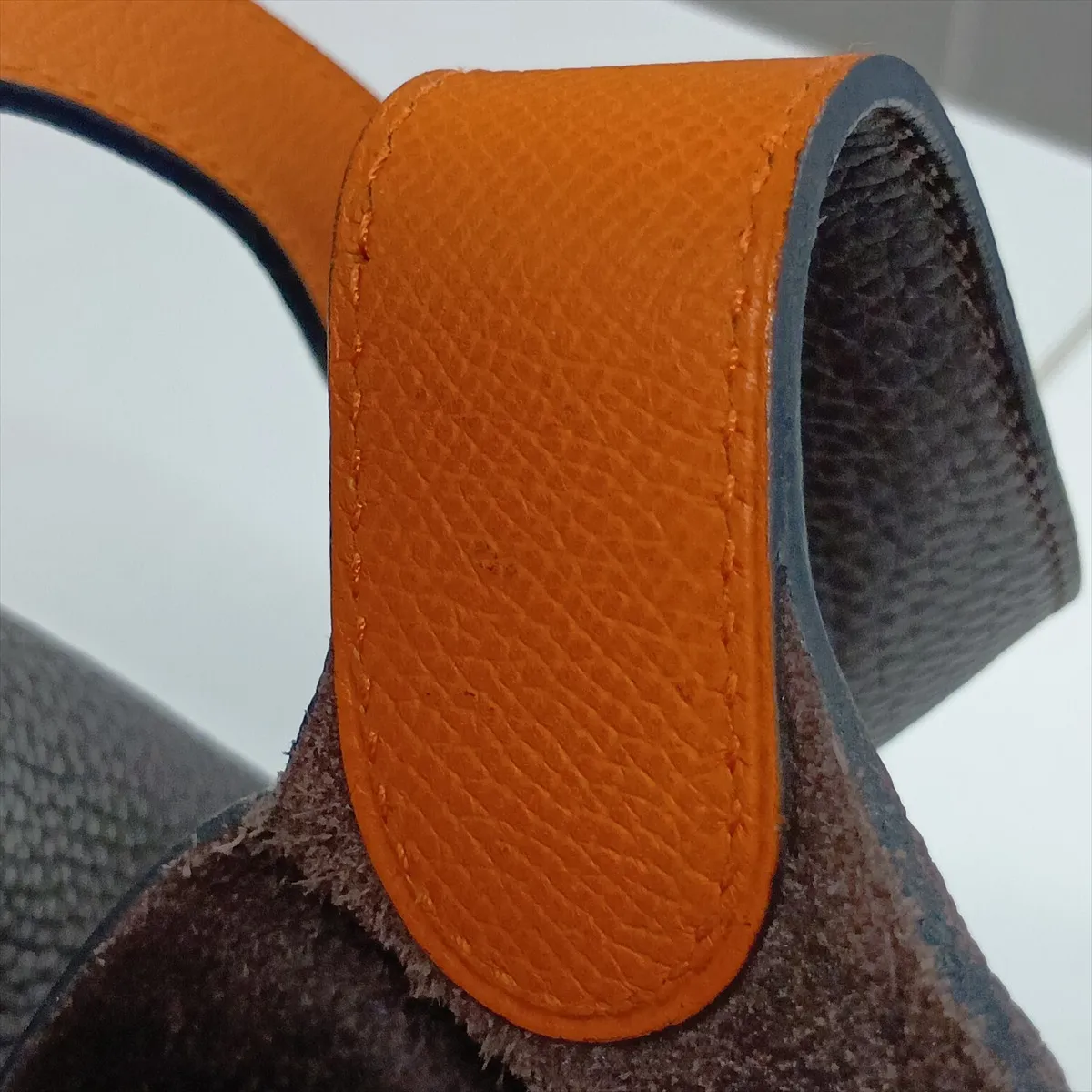 Hermès Picotin 22 MM Eclat Taurillon Clemence Chocolate x Orange Silver Hardware — view 15