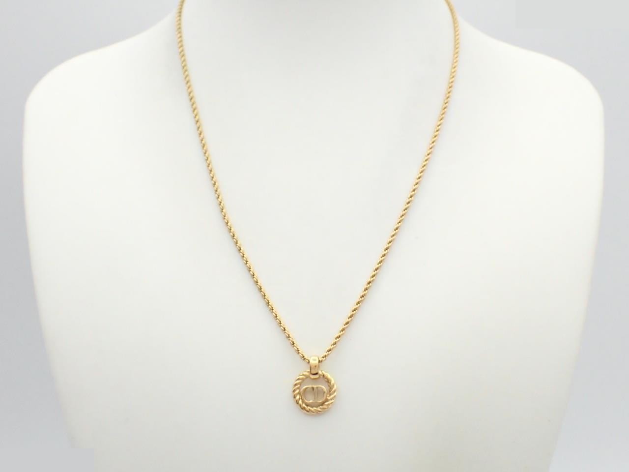 CD logo gold necklace chain length 42cm — view 3