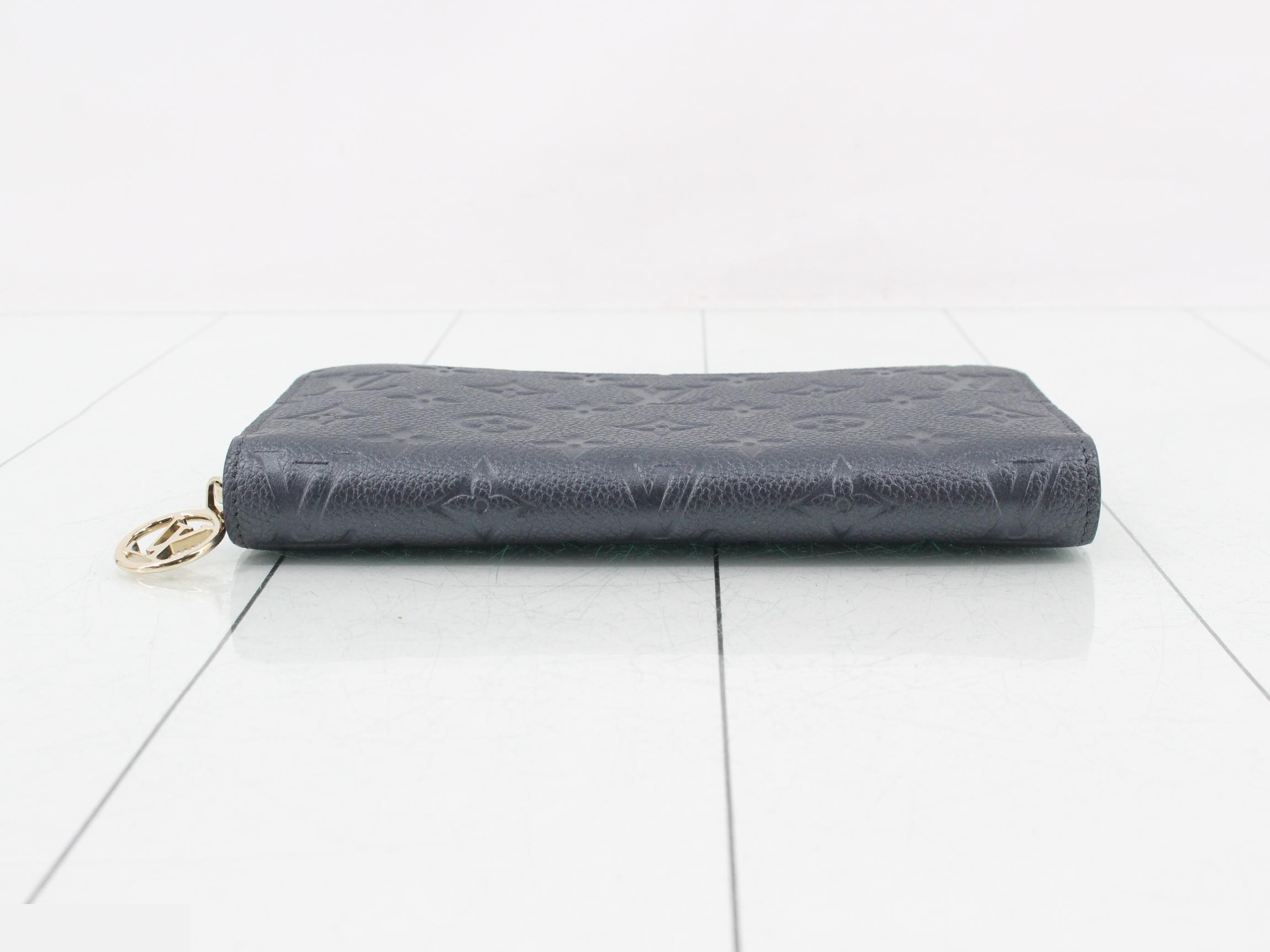 Zippy Wallet, Metallic Blue, Monogram — view 3