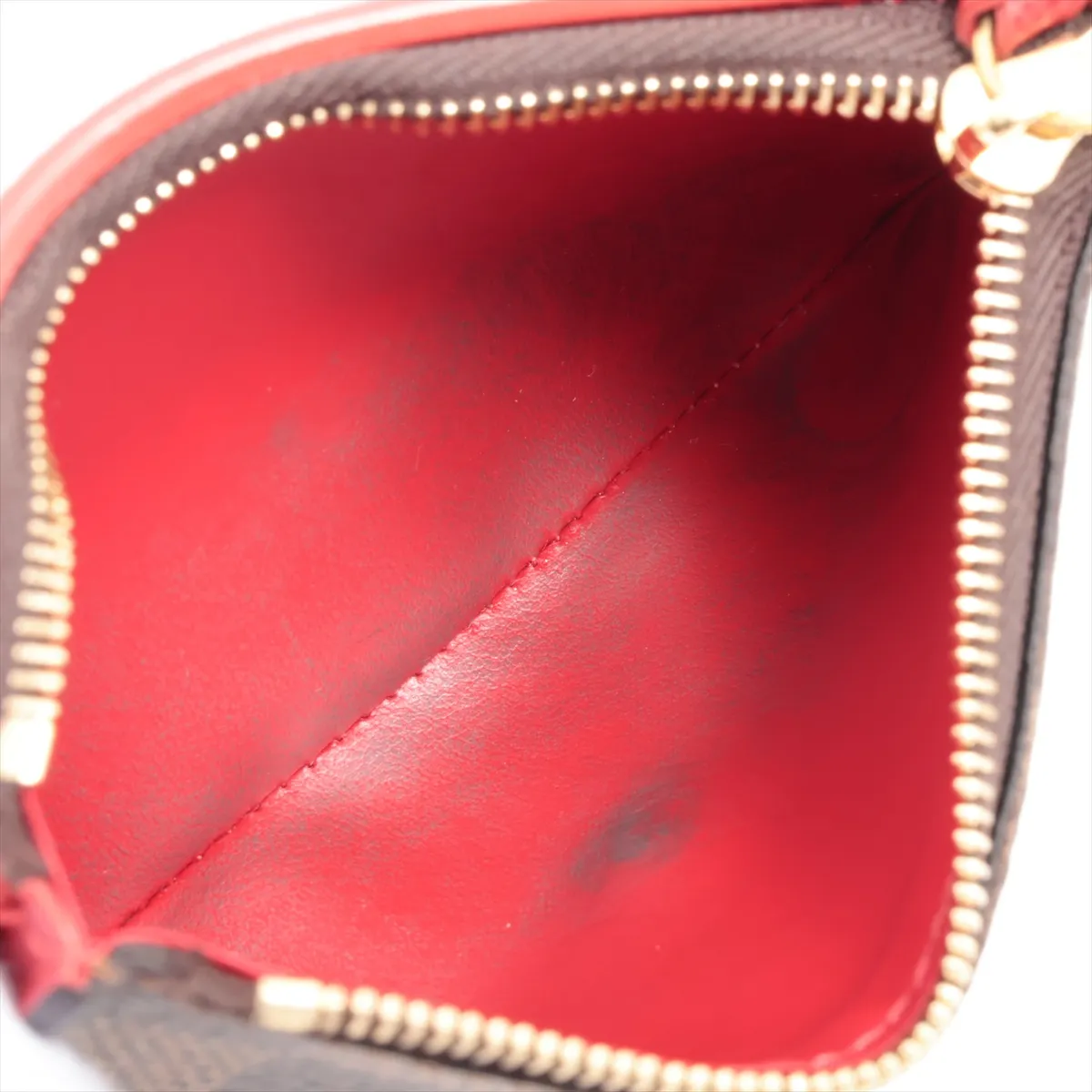 Damier Portefeuille Victorine N41659 Brown x Red Compact Wallet RFID Reactive — view 6