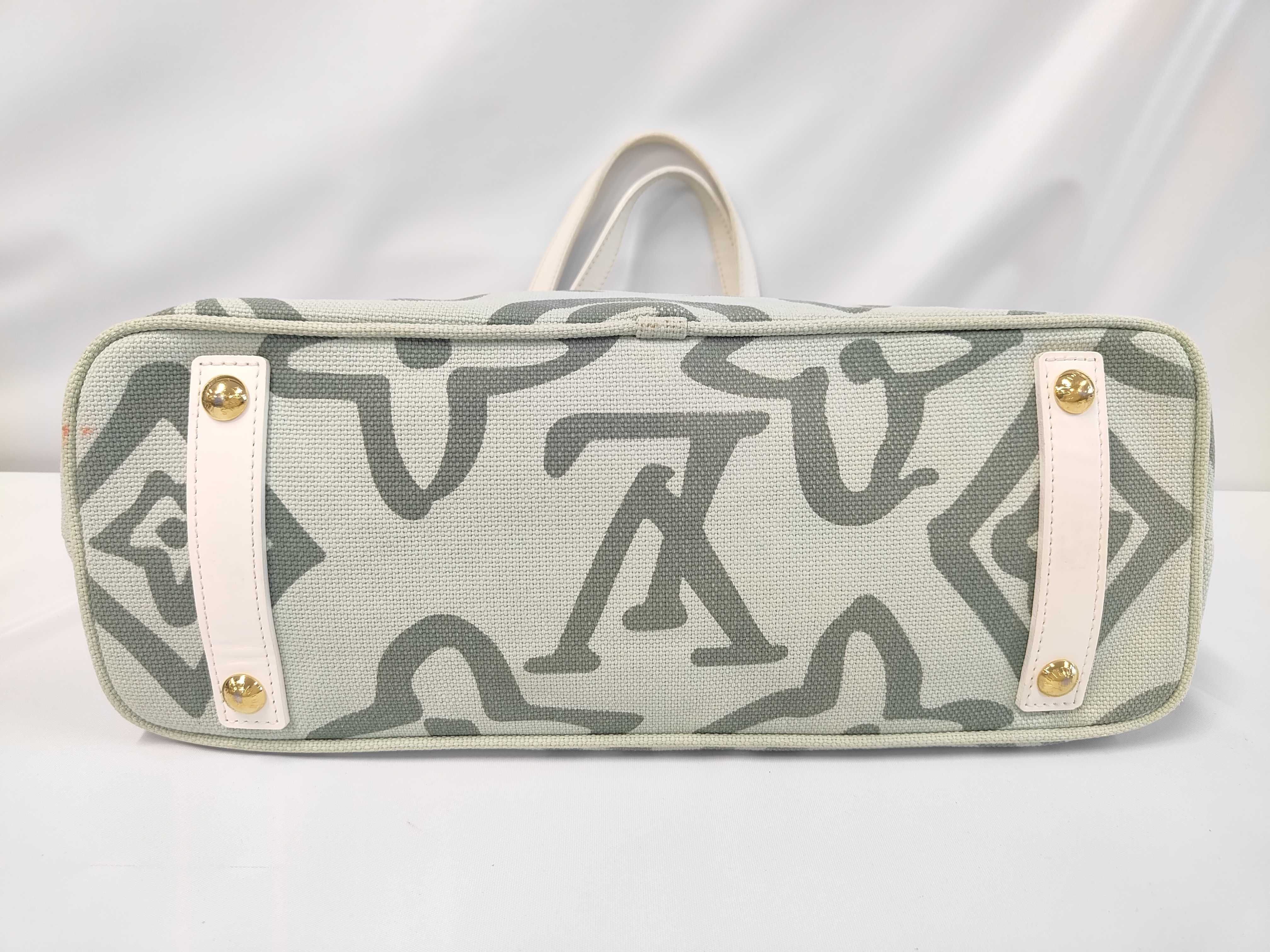 Monogram Canvas x Leather Taïcienne Light Green Tote Bag — view 3