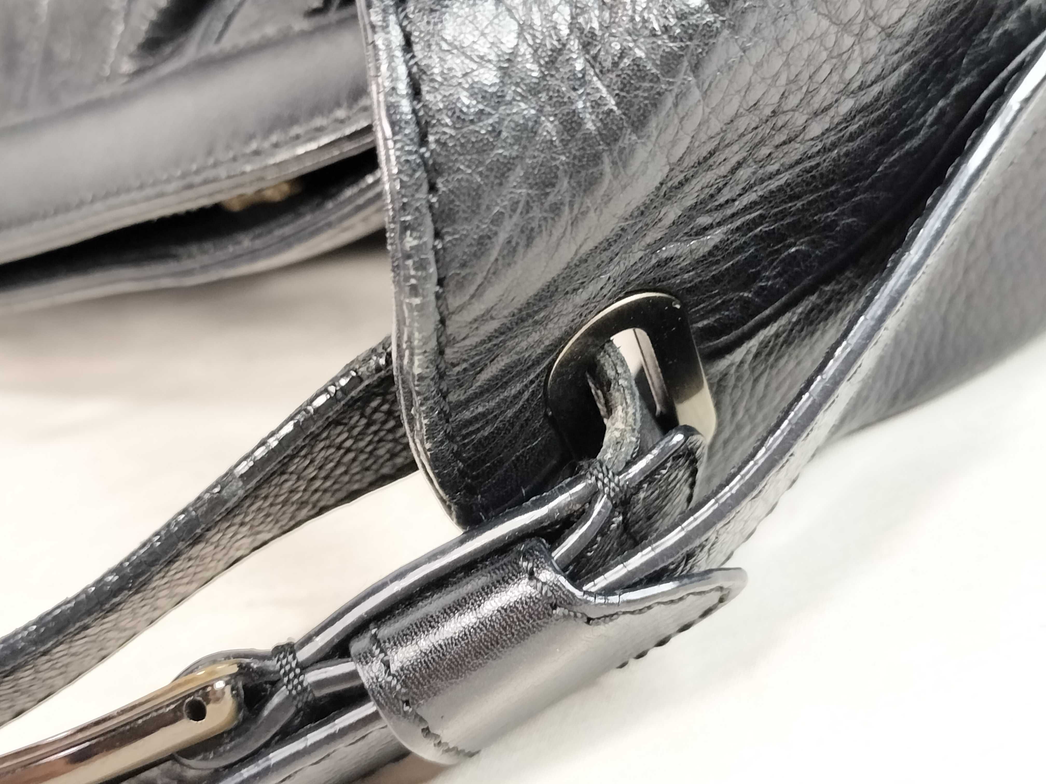 tote bag leather black tag tote bag — view 5