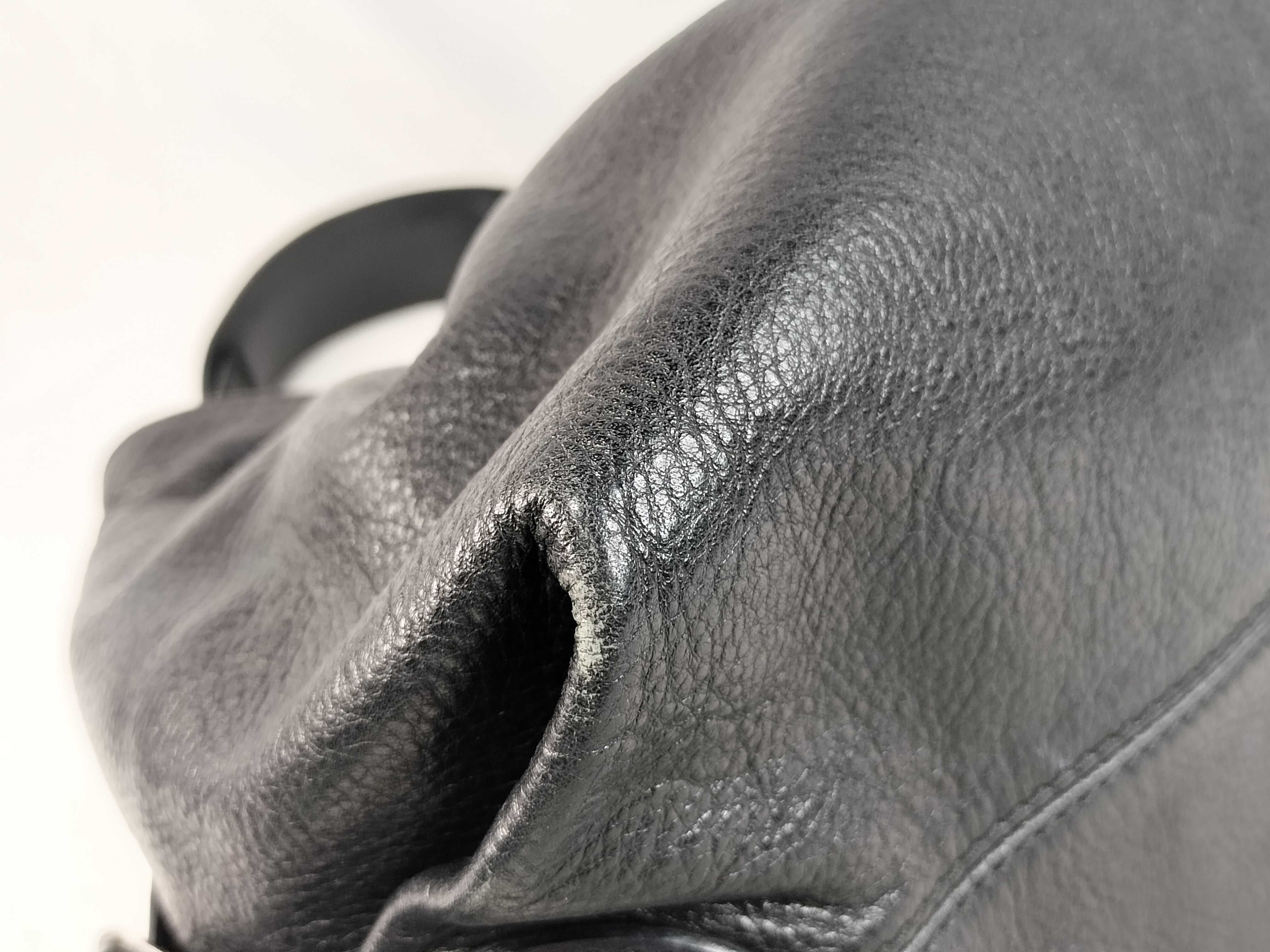 tote bag leather black tag tote bag — view 6