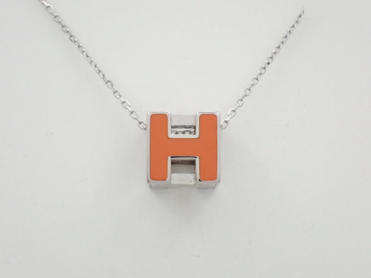 Cage d'H H Cube Necklace/Pendant, Silver
