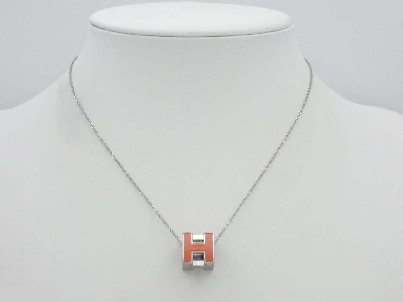 Cage d'H H Cube Necklace/Pendant, Silver — view 3