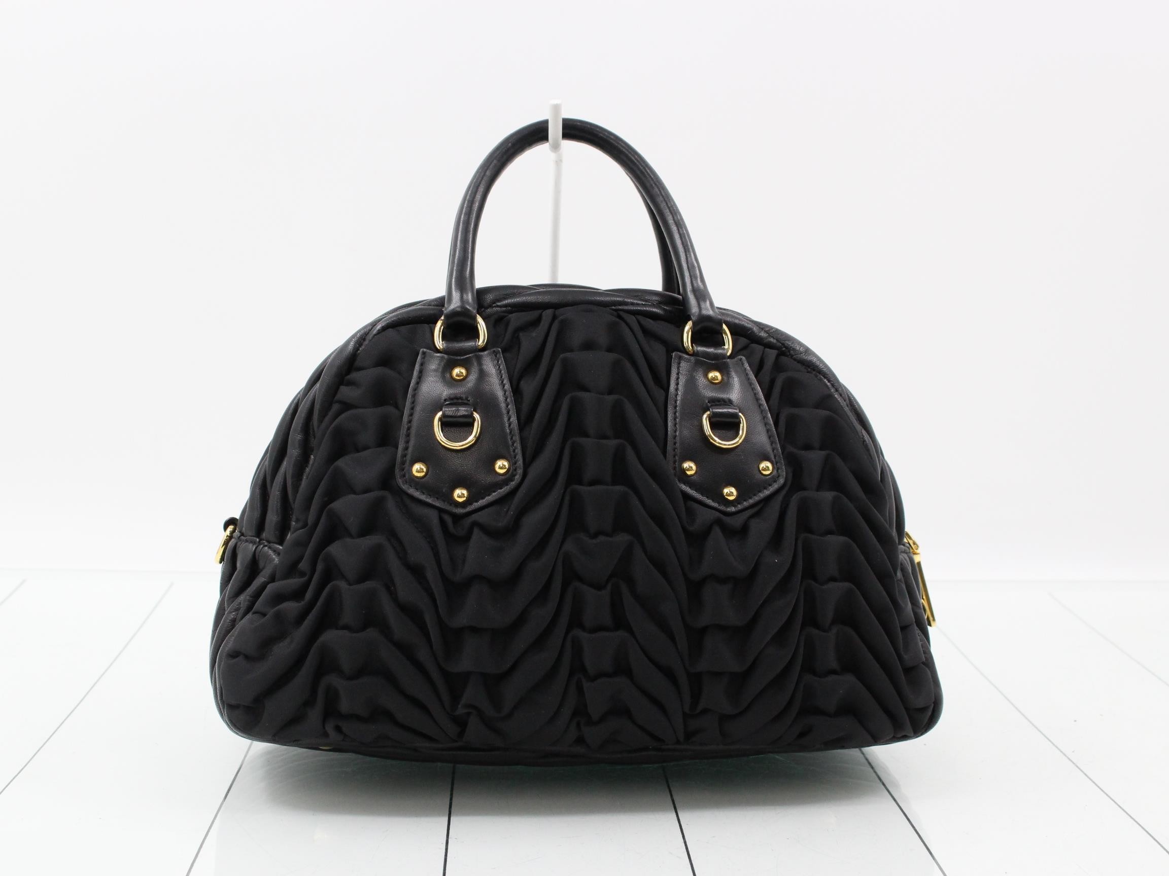 Gathered handbag, black — view 2