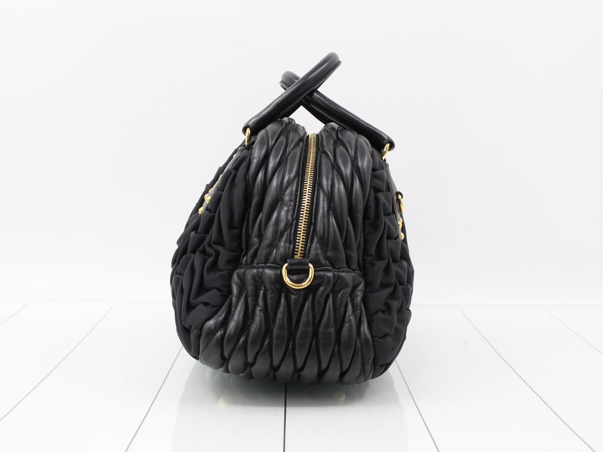 Gathered handbag, black — view 3