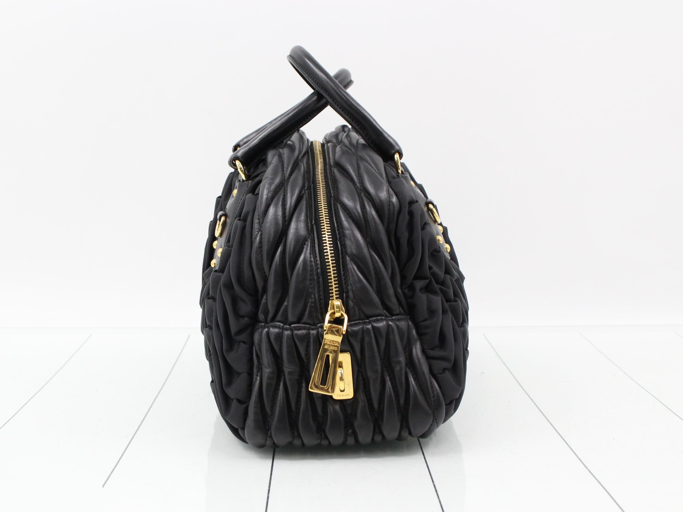 Gathered handbag, black — view 4