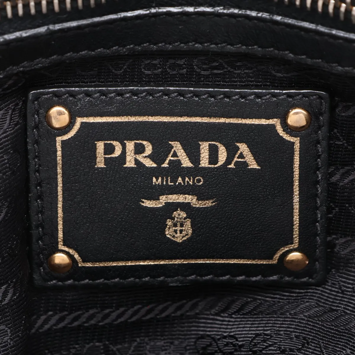 Gathered Nylon x Leather 2-Way Handbag, Black — view 10