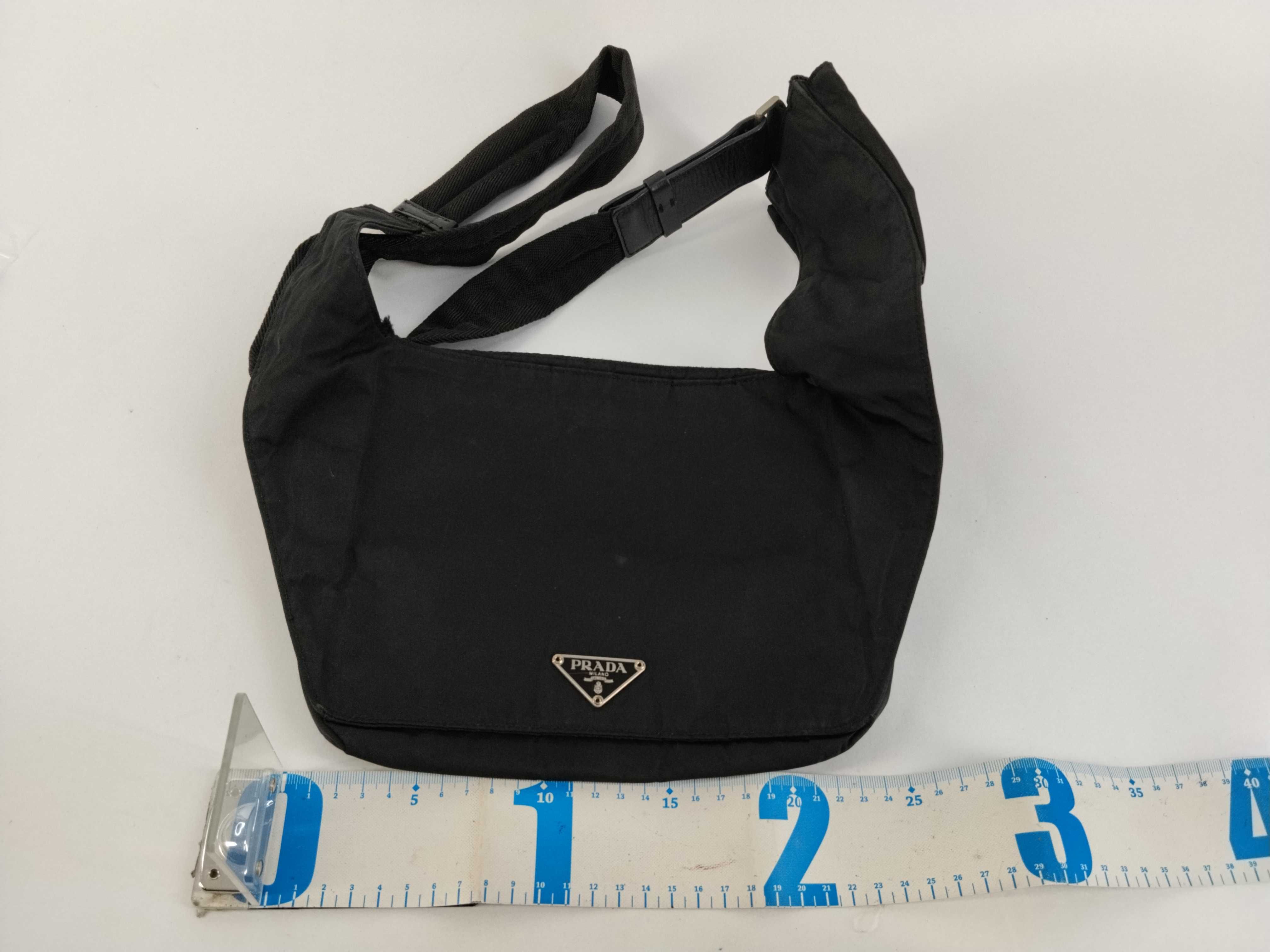 Nylon Shoulder Bag, Black Nylon Shoulder Bag — view 2