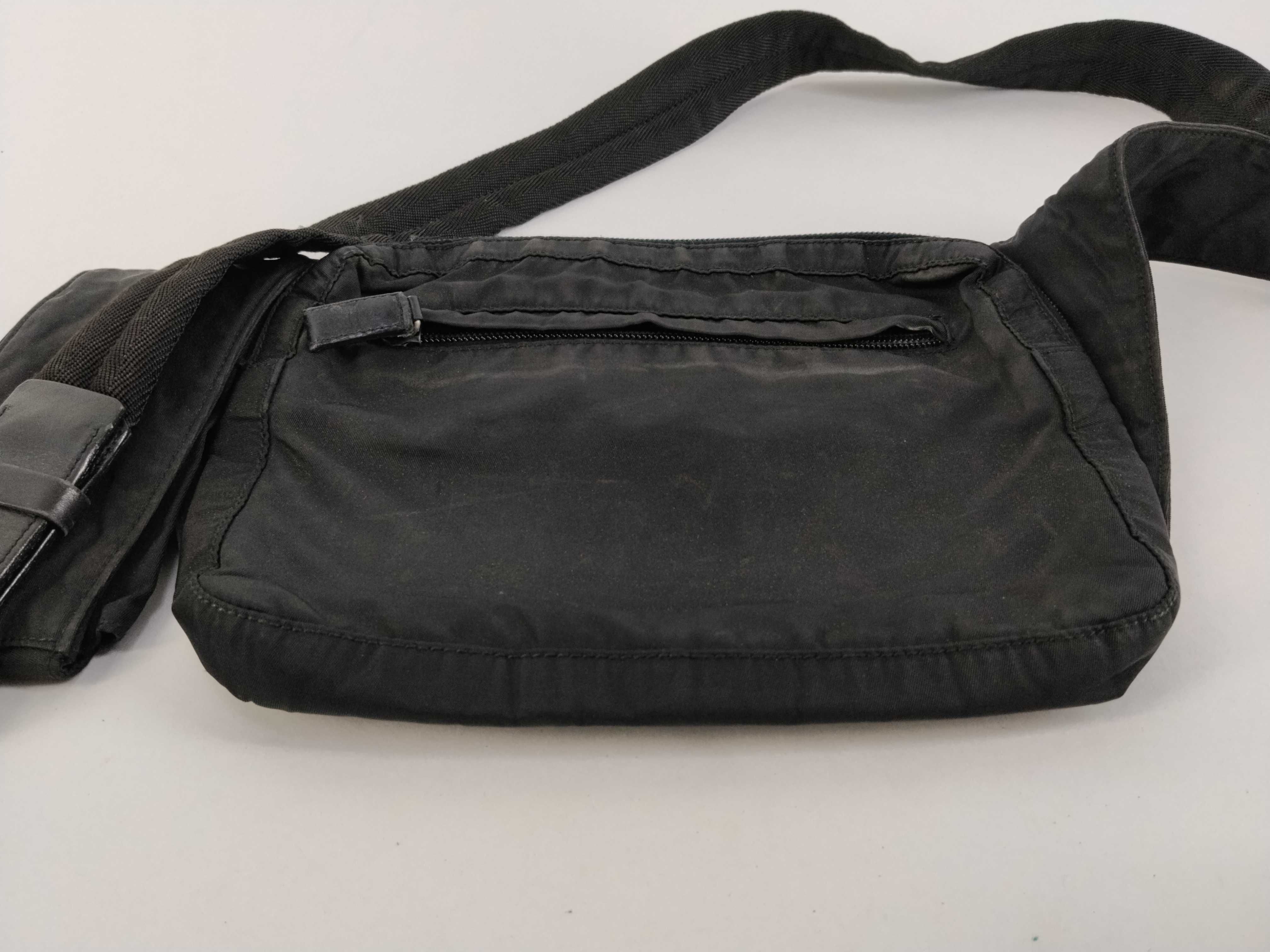 Nylon Shoulder Bag, Black Nylon Shoulder Bag — view 7