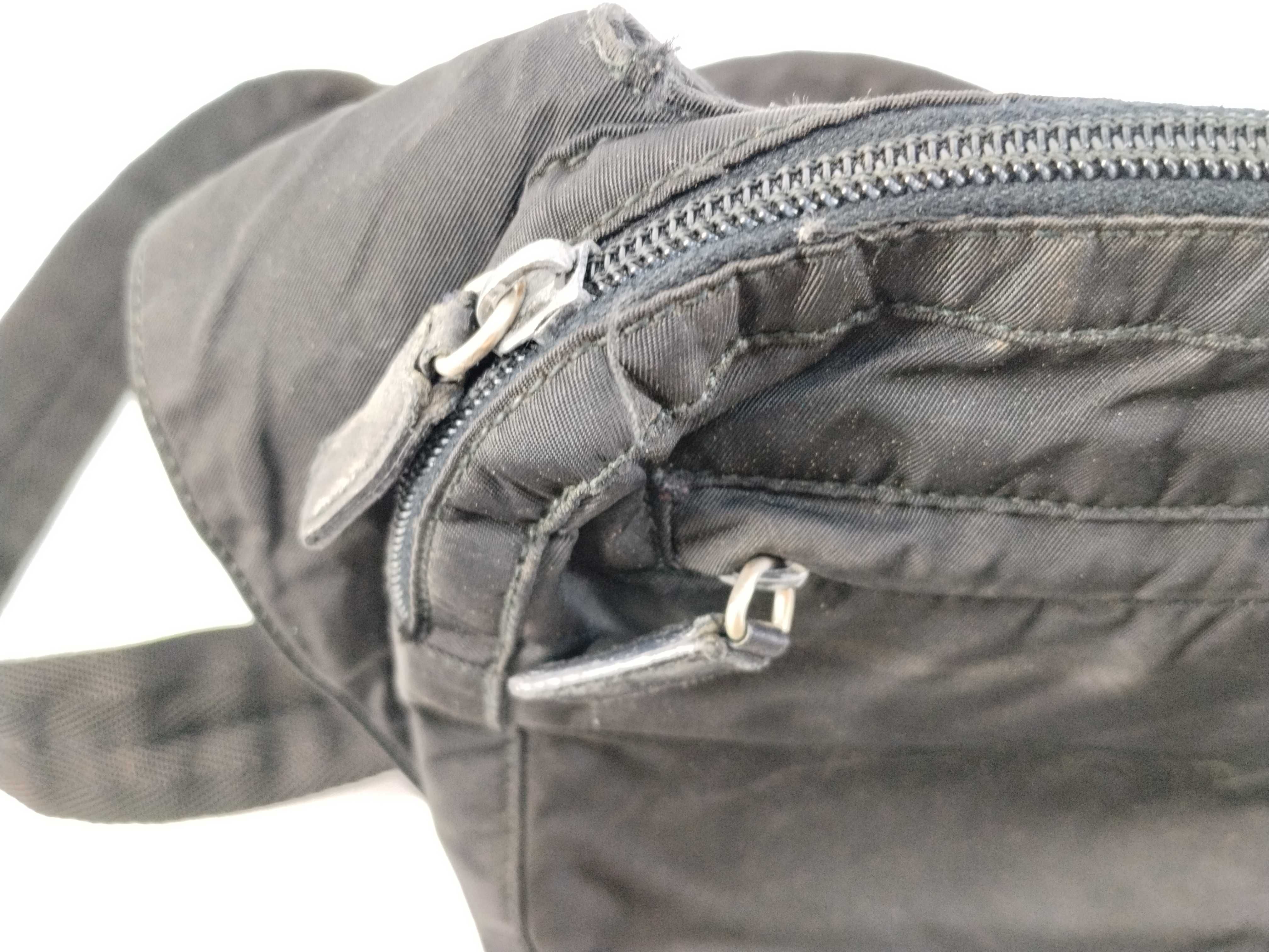 Nylon Shoulder Bag, Black Nylon Shoulder Bag — view 8