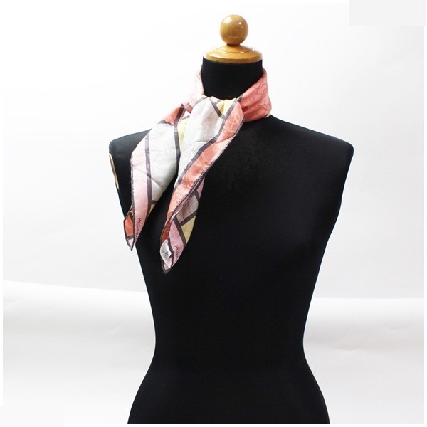 silk mini scarf with tag. — view 2