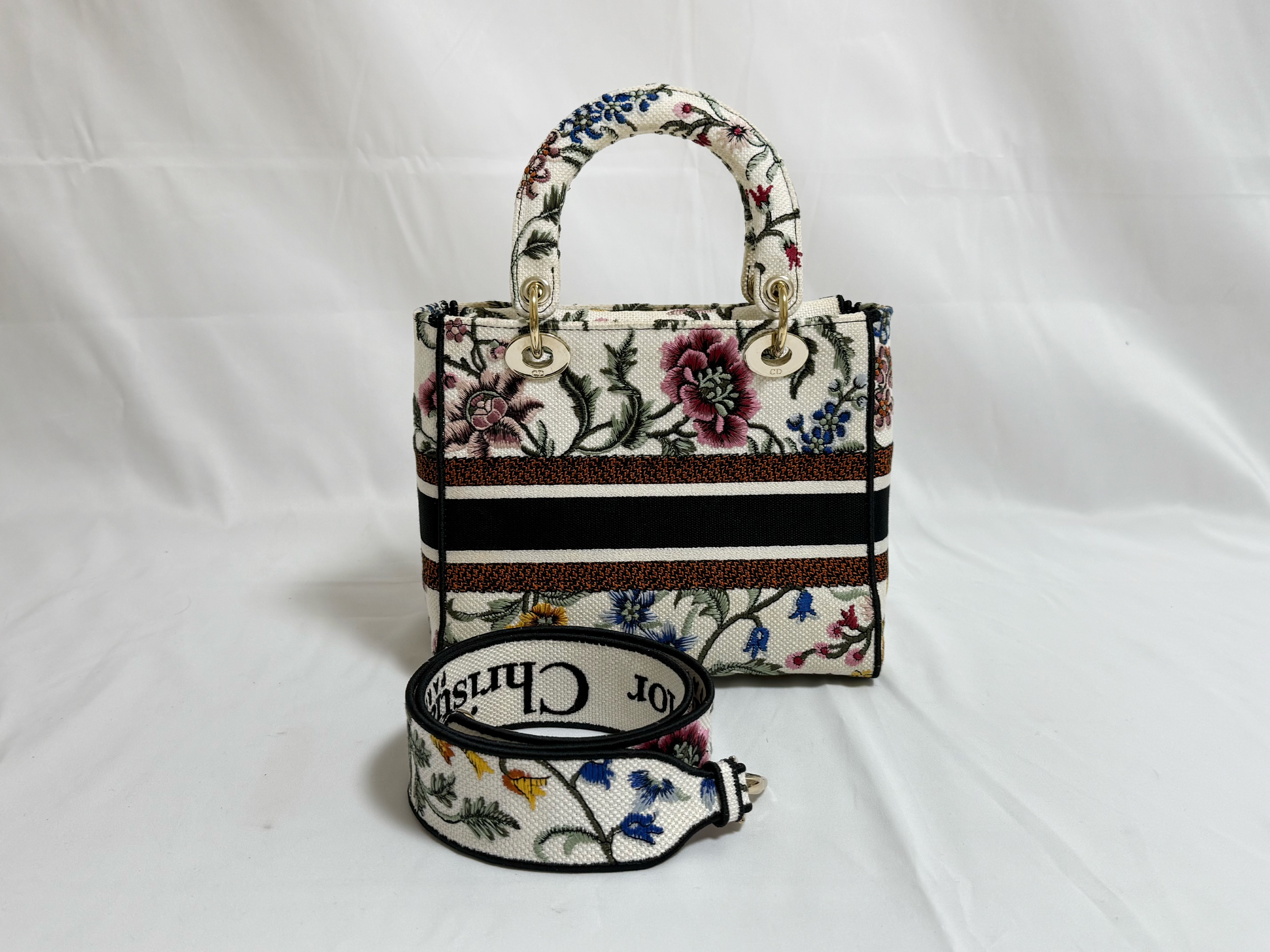 Lady D Light Canvas Floral Handbag — view 2
