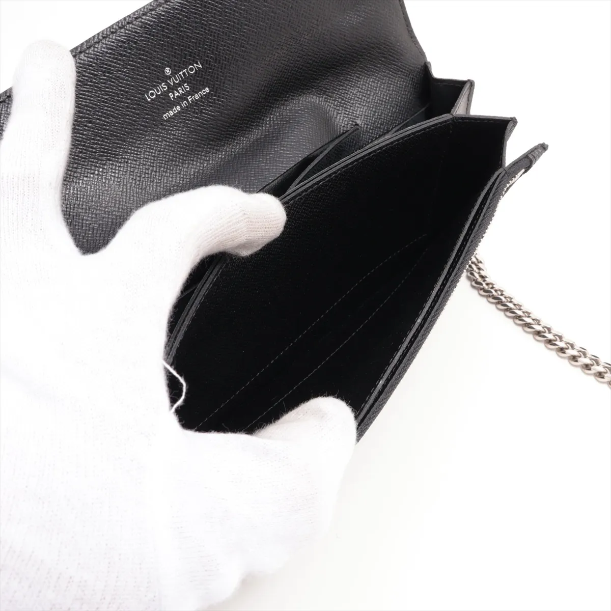 Damier Graphite Portefeuille Long Modular N63084 Black Chain Wallet — view 5