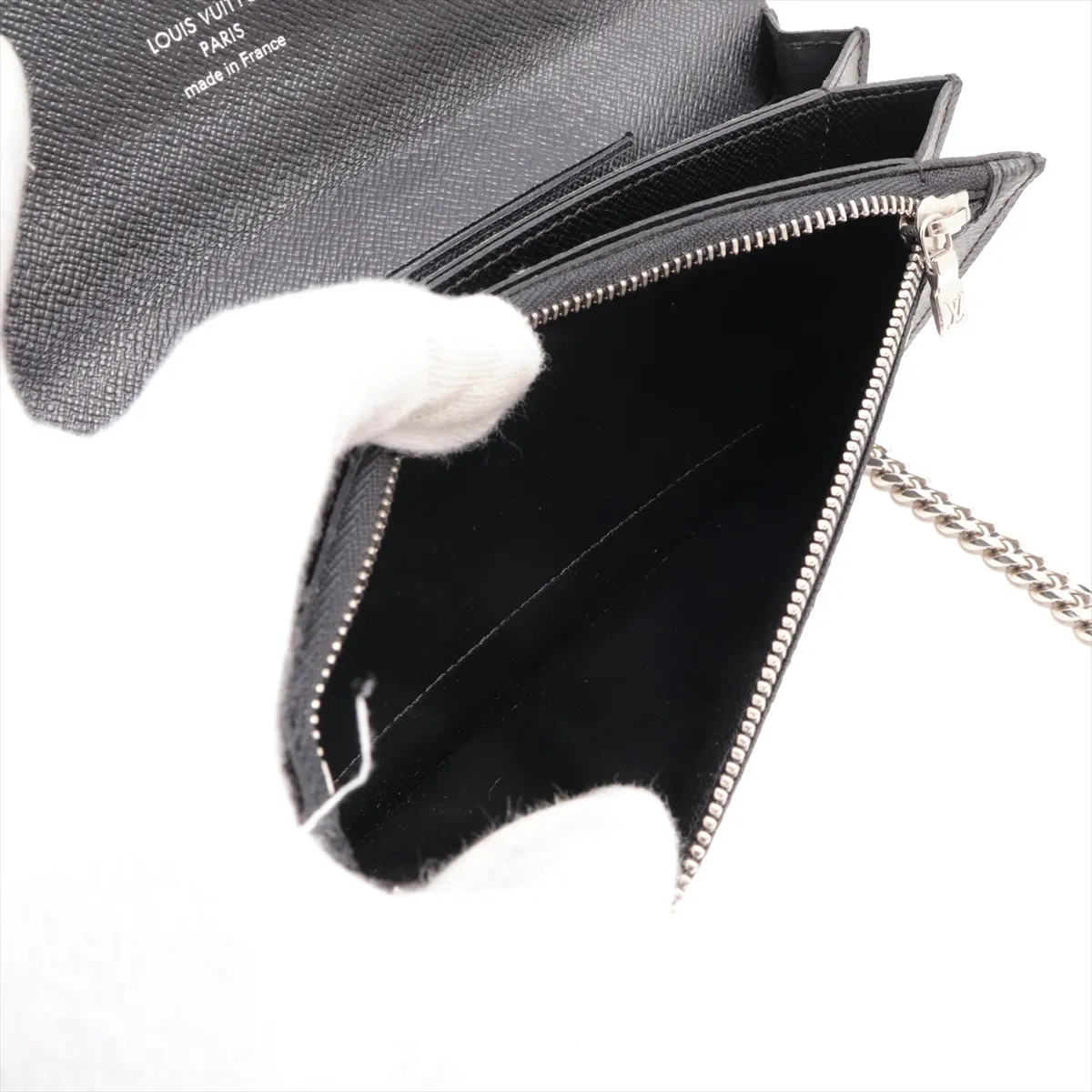 Damier Graphite Portefeuille Long Modular N63084 Black Chain Wallet — view 6