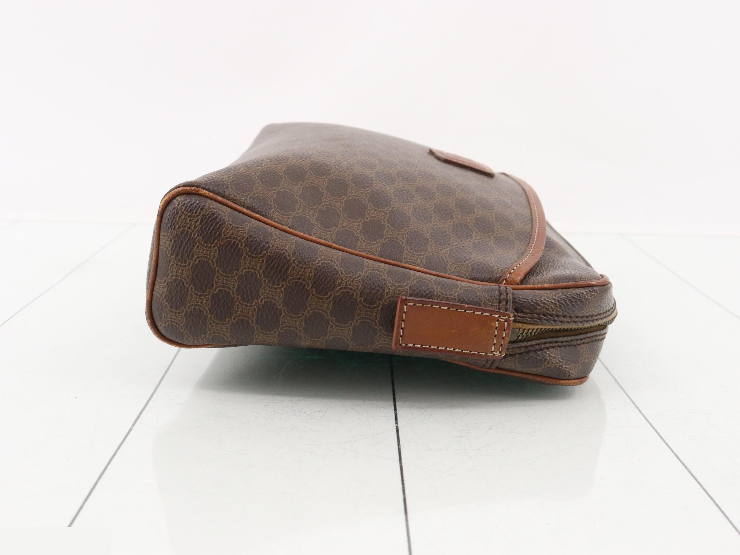 Macadam PVC Clutch Bag, Brown — view 3