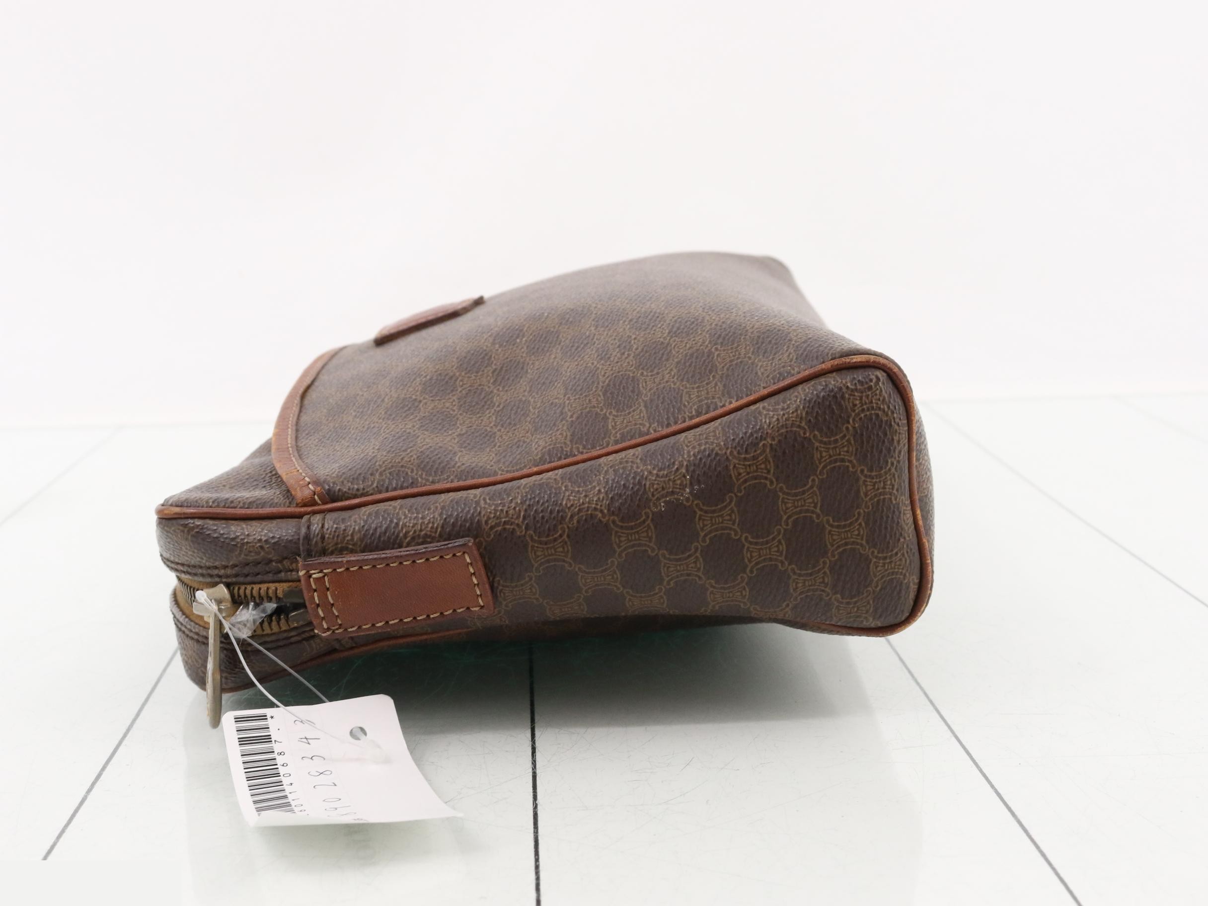 Macadam PVC Clutch Bag, Brown — view 4
