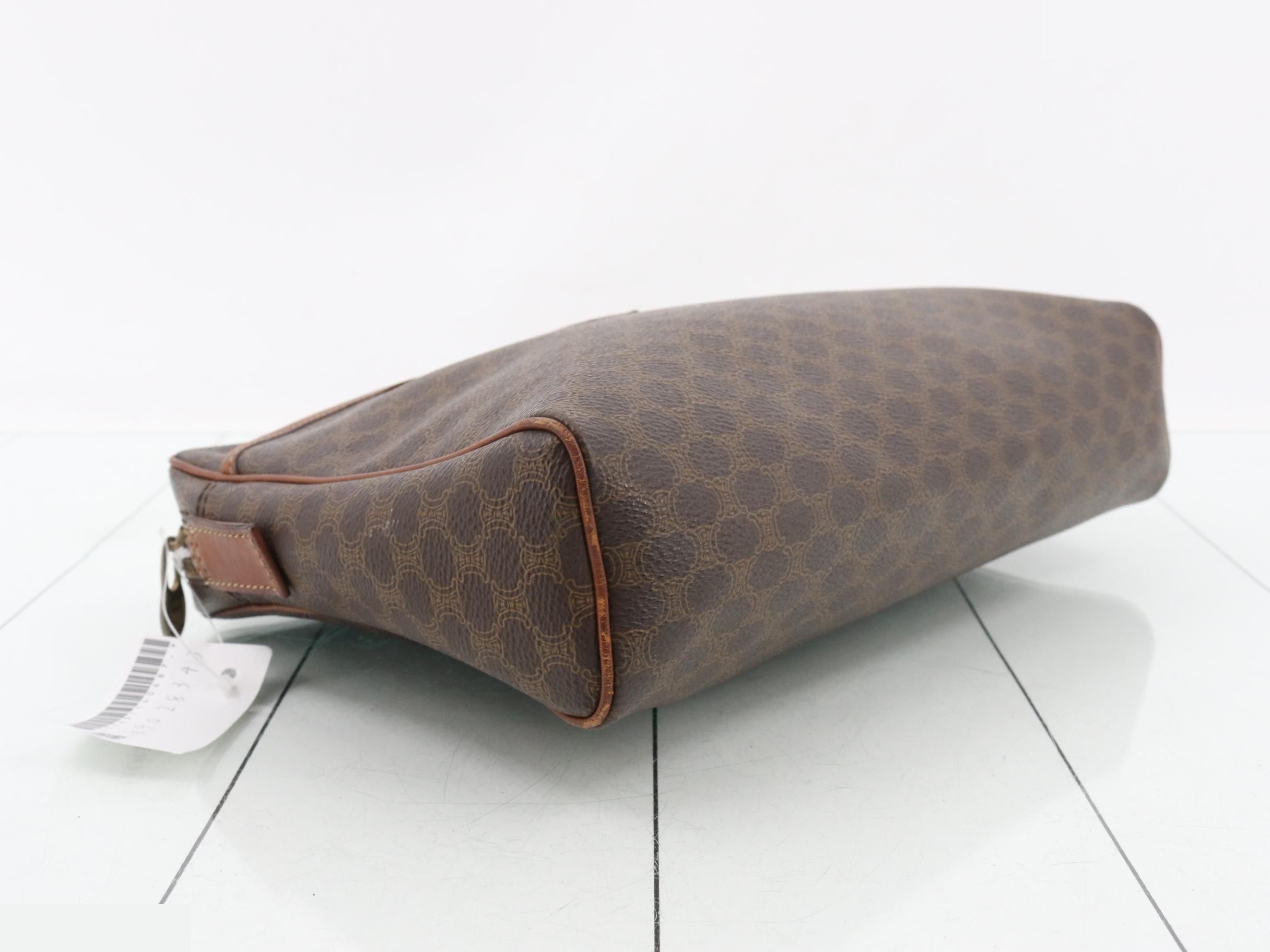 Macadam PVC Clutch Bag, Brown — view 5